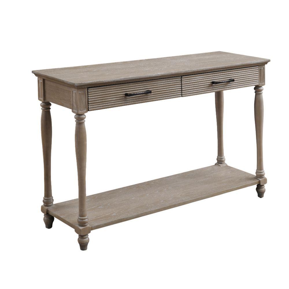 

    
Traditional Antique White Sofa Table by Acme Ariolo 83223
