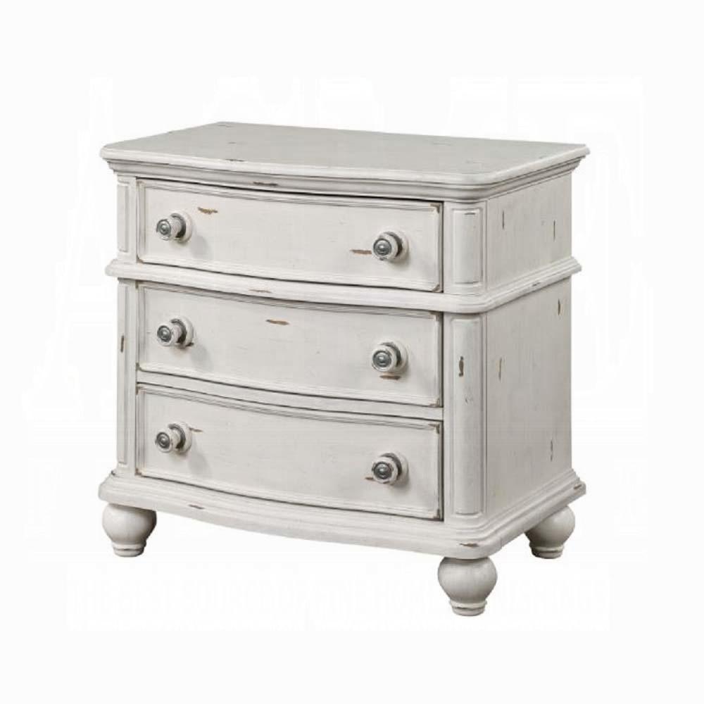 Traditional Nightstand Jaqueline Nightstand BD01434-N BD01434-N in Antique White 