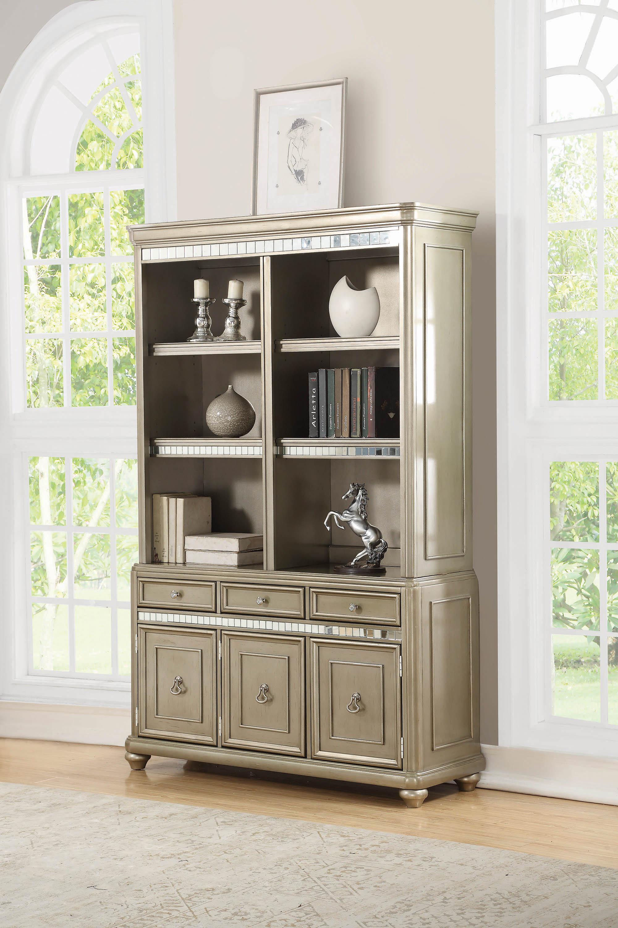 

    
Traditional Beige Wood Dbl bookcase Ritzville by Coaster
