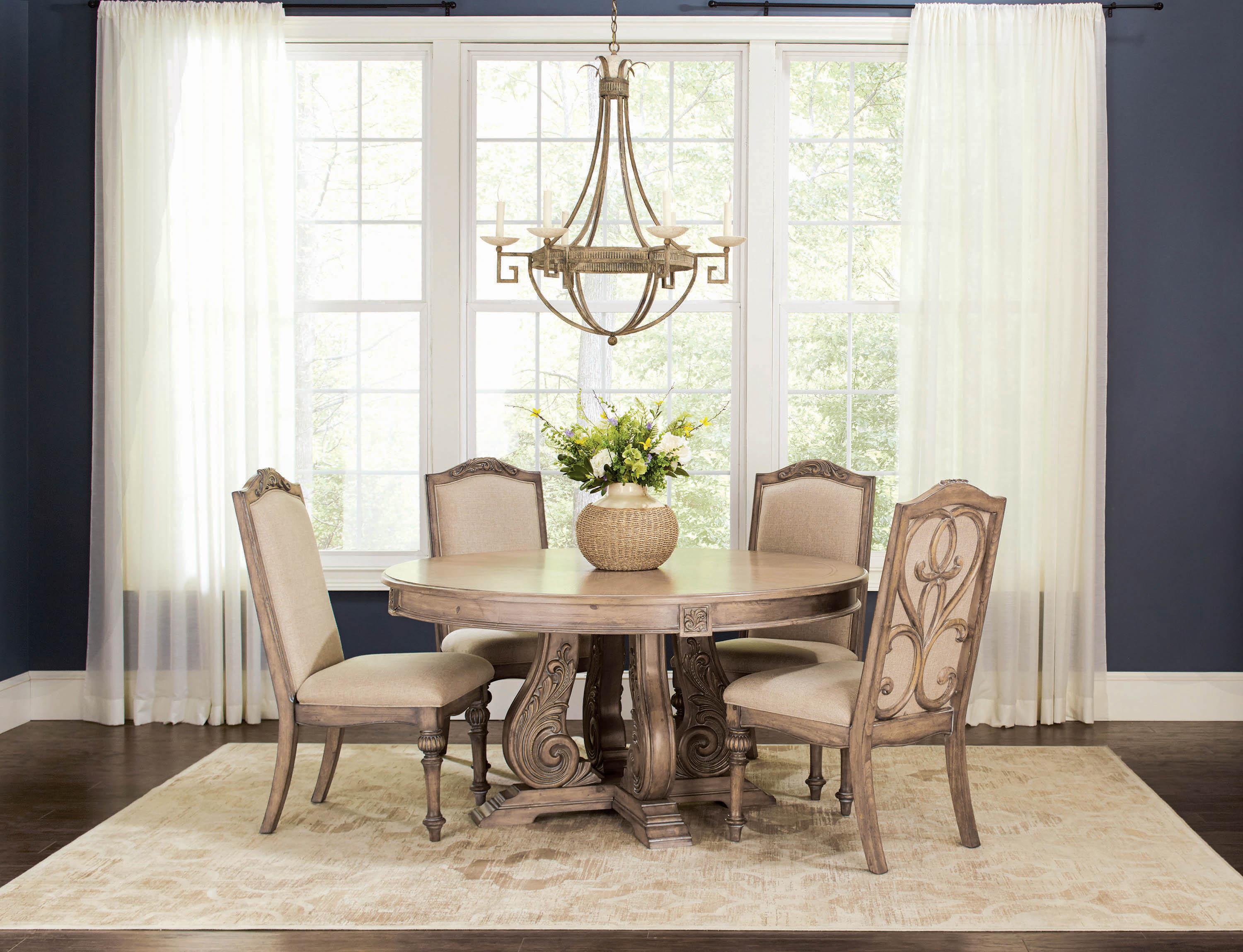 

    
Traditional Beige Wood Dining table Ilana by Coaster
