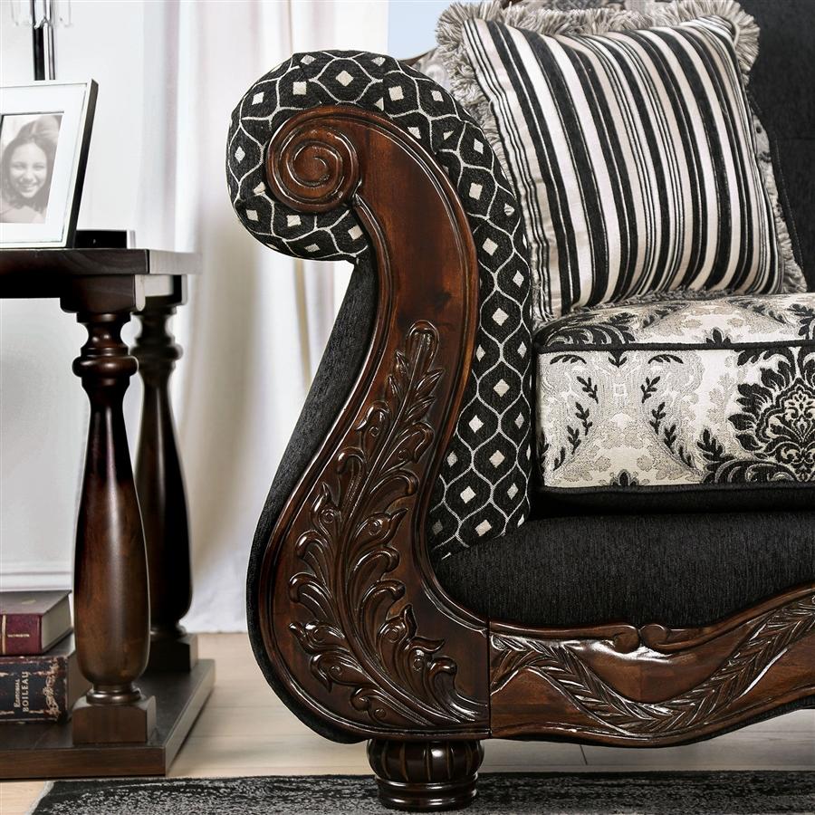 

    
Furniture of America SM6432-LV Ronja Loveseat Black SM6432-LV
