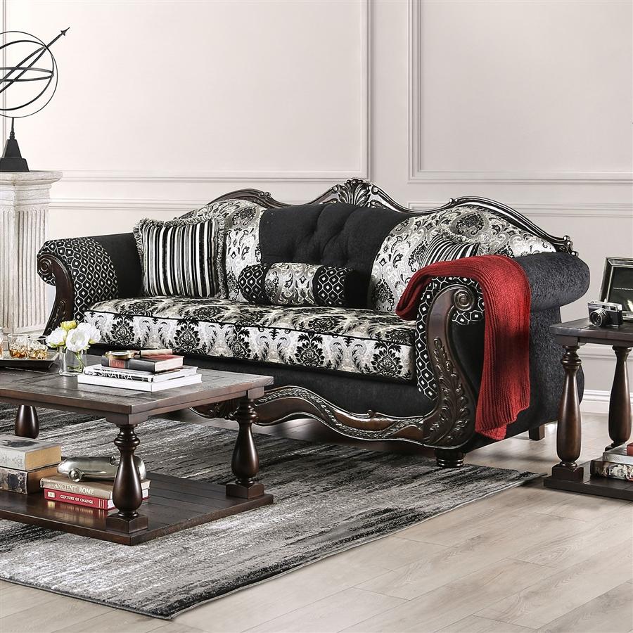 

    
Furniture of America SM6432-2PC Ronja Sofa and Loveseat Set Black SM6432-2PC
