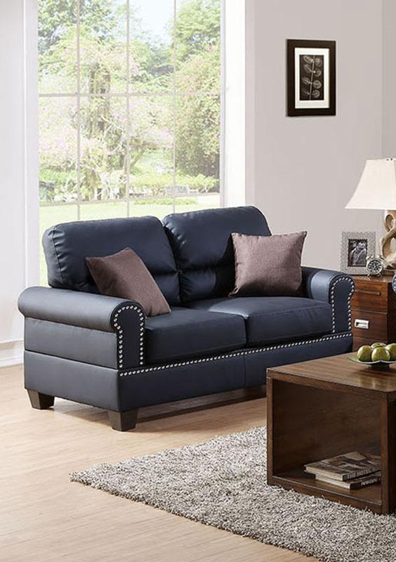 

    
Poundex Furniture F7877 Sofa Loveseat Black F7877
