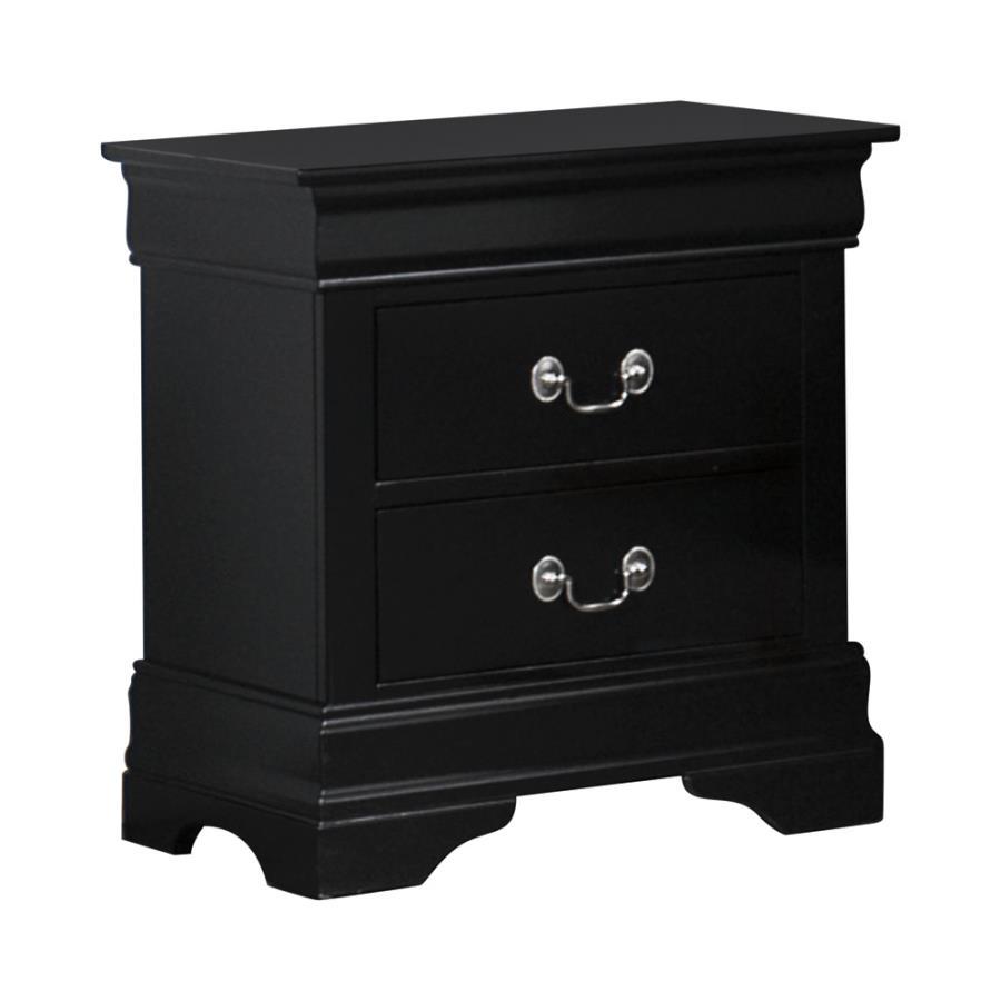 Traditional Nightstand 203962 Louis Philippe 203962 in Black 