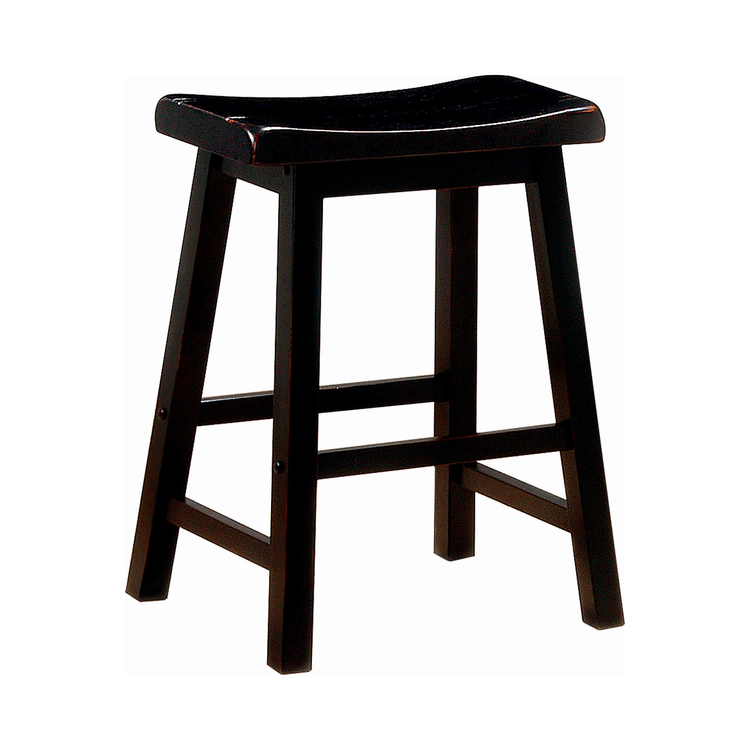 Traditional Counter Height Stool Set 180019 180019 in Black 