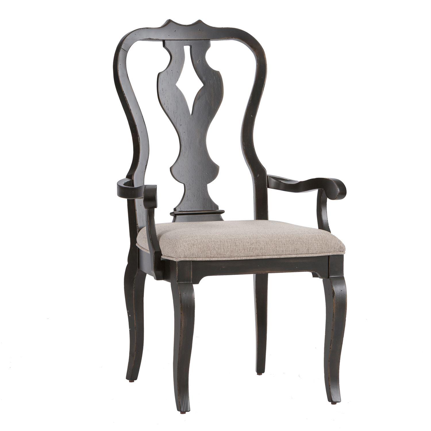 

    
Traditional Black Wood Dining Arm Chairs 2 pcs Chesapeake (493-DR) Liberty Furniture
