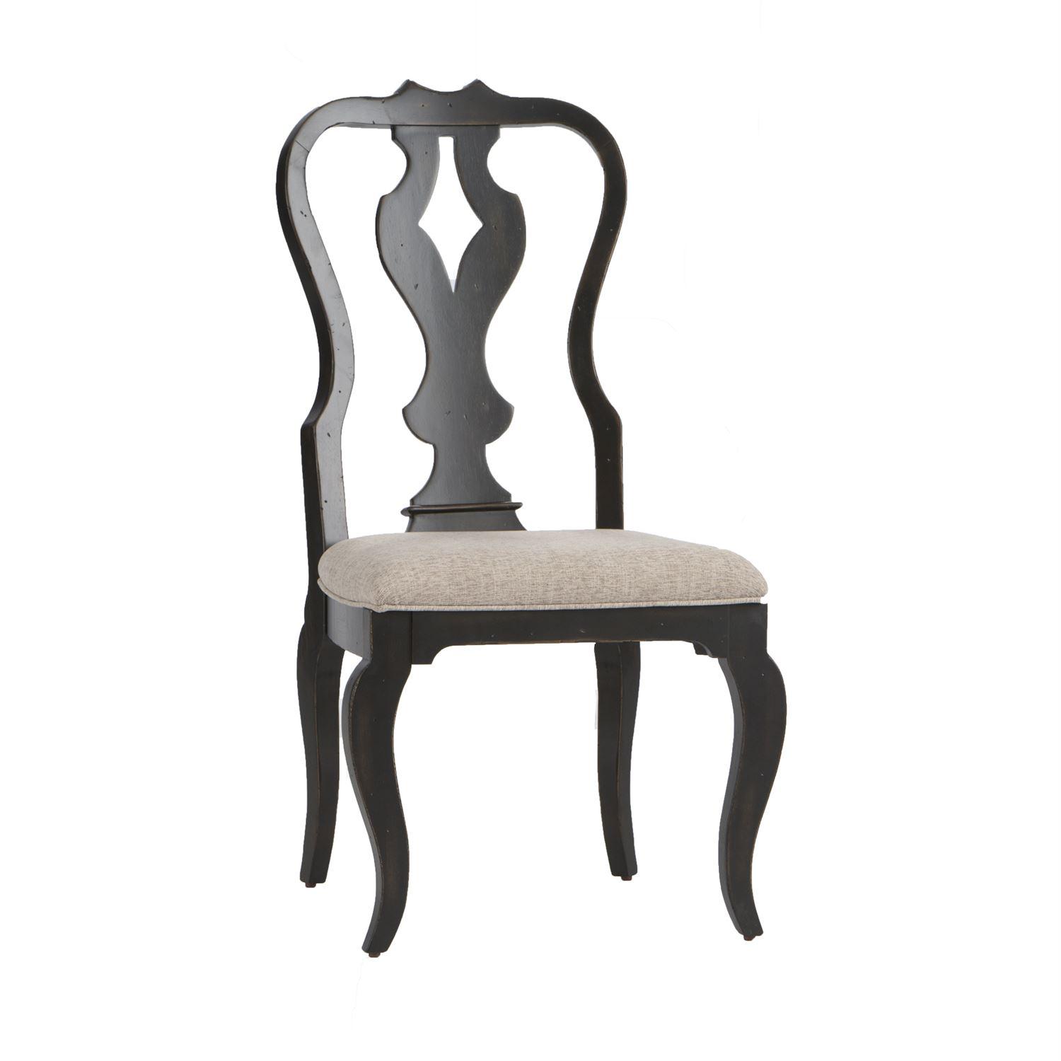 

    
Traditional Black Wood Dining Side Chairs 2 pcs Chesapeake (493-DR) Liberty Furniture
