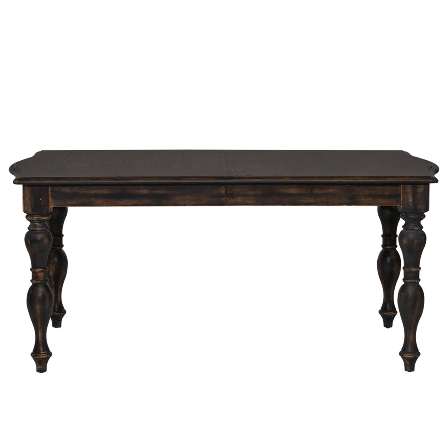 

    
Antique Black Finish Wood Dining Table Chesapeake 493-T4004 Liberty Furniture
