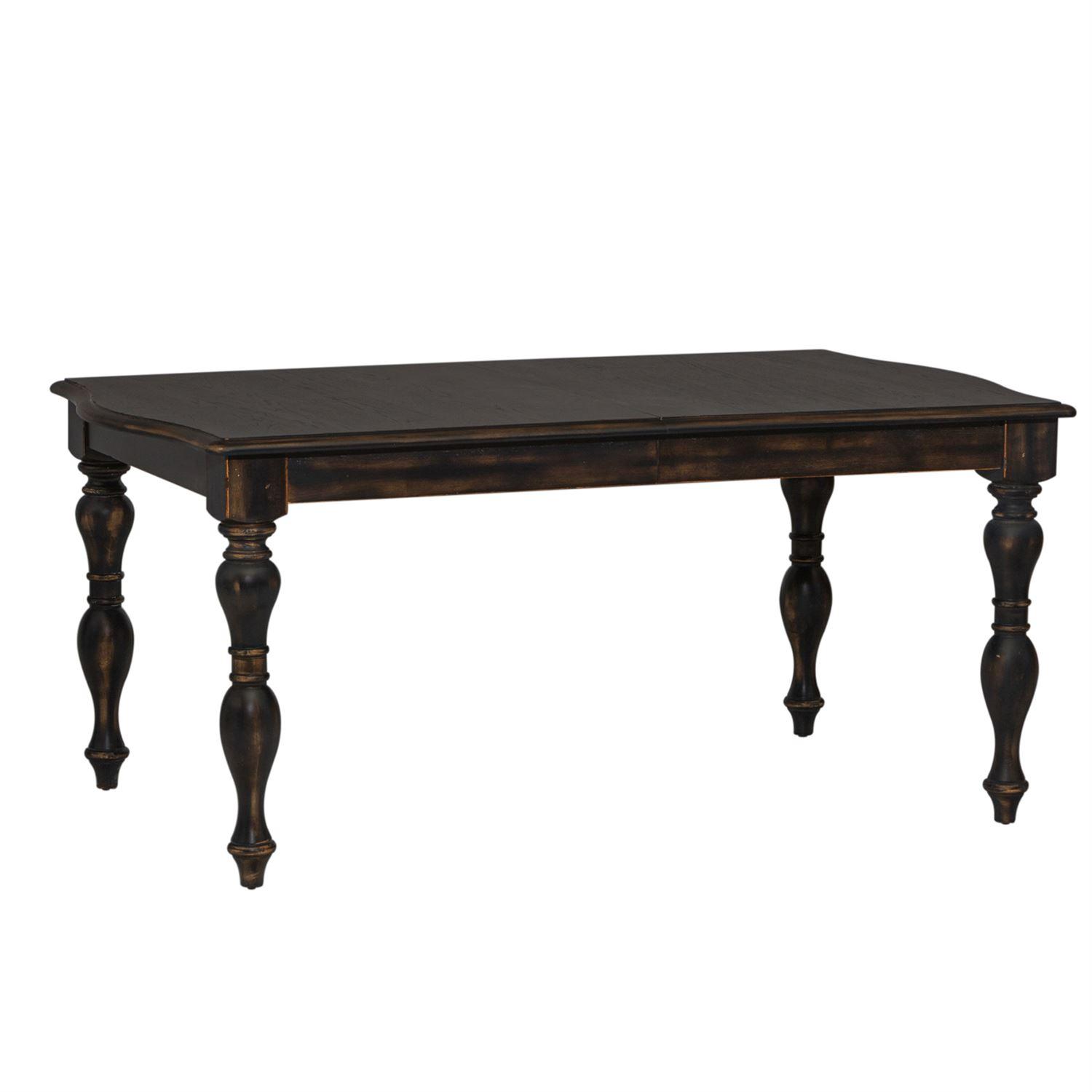 

    
Antique Black Finish Wood Dining Table Chesapeake 493-T4004 Liberty Furniture

