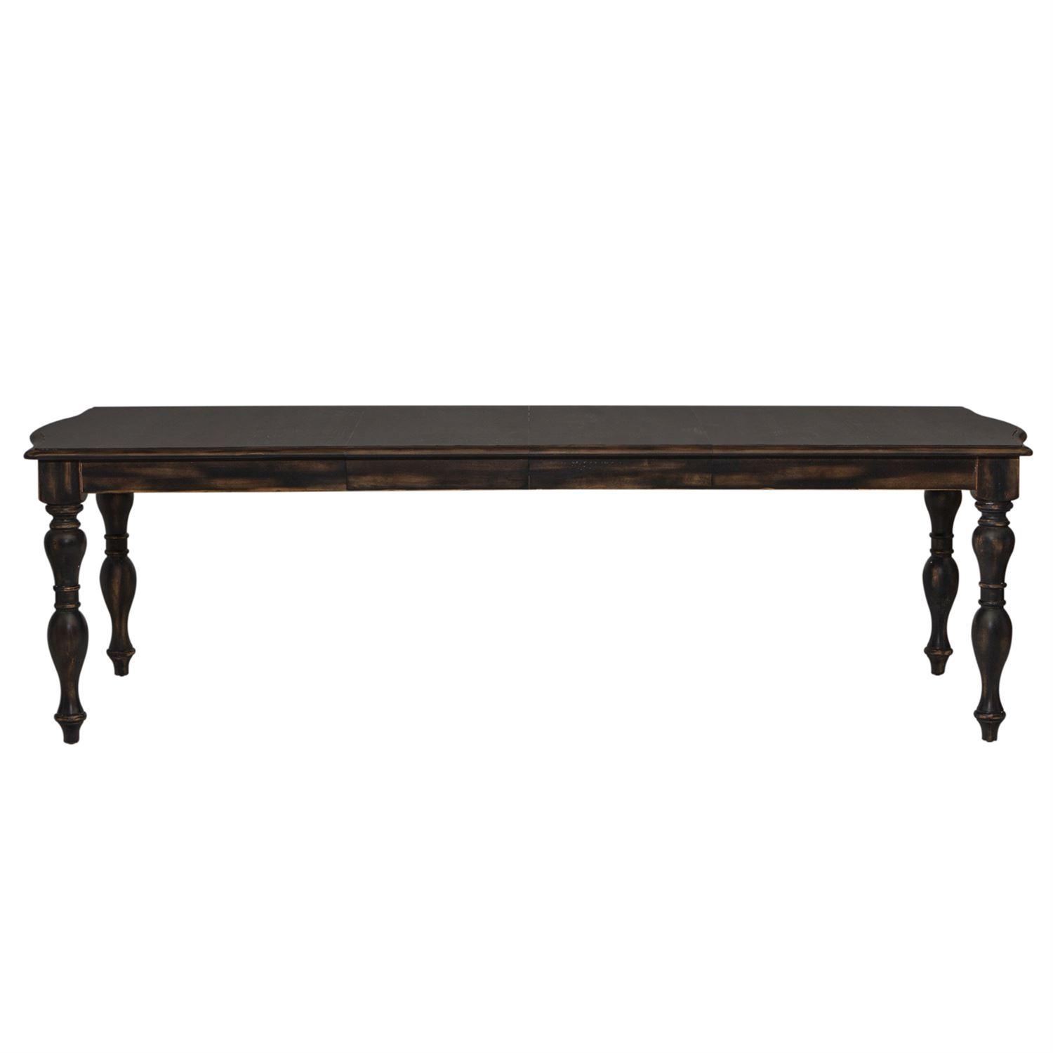 

    
493-T4004 Antique Black Finish Wood Dining Table Chesapeake 493-T4004 Liberty Furniture
