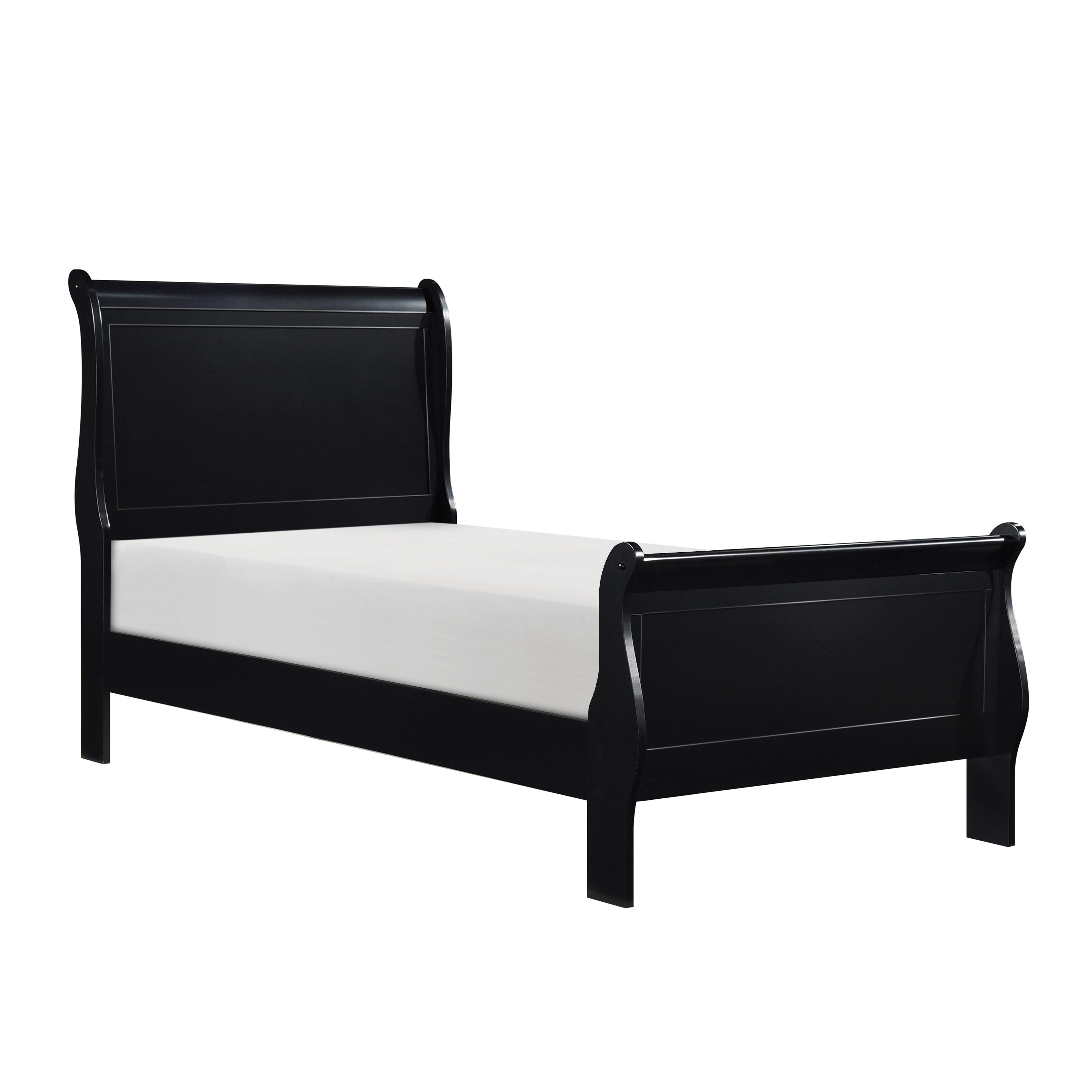 

    
Traditional Black Wood Twin Bed Homelegance 2147TBK-1* Mayville
