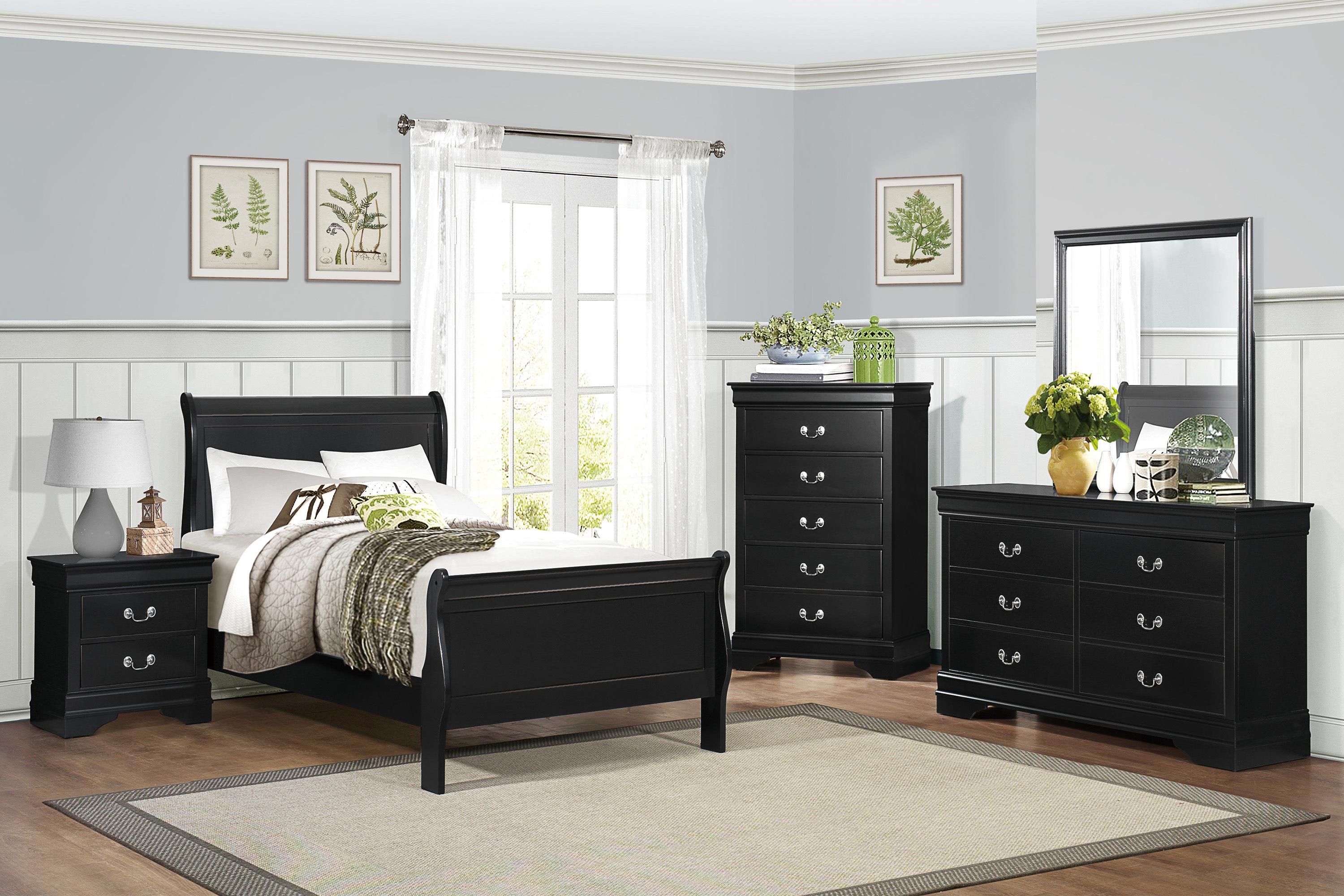 Traditional Bedroom Set 2147TBK-1-5PC Mayville 2147TBK-1-5PC in Black 