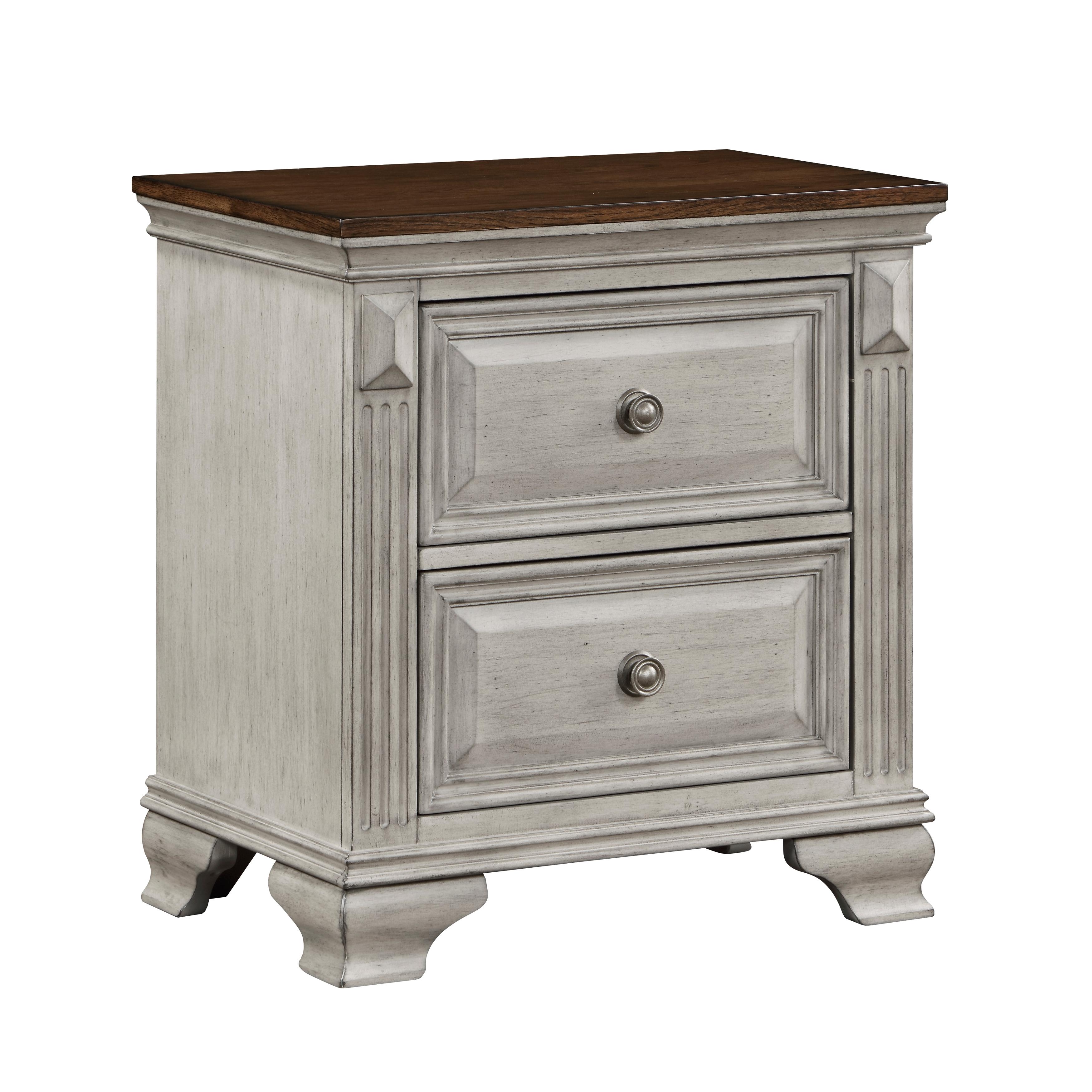 Traditional Nightstand Marquette Nightstand 1449-4-N 1449-4-N in Gray, Brown 