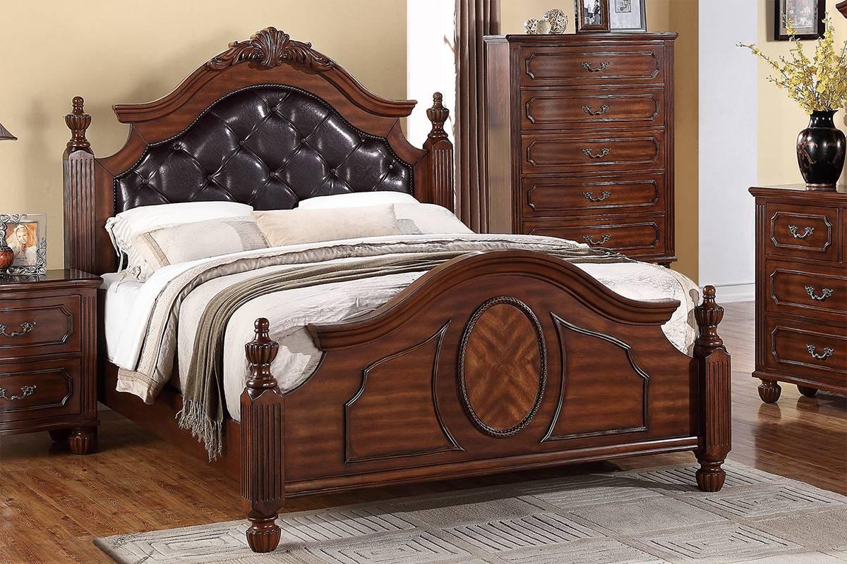 

    
Poundex Furniture F9142 Panel Bed Black/Brown F9142CK
