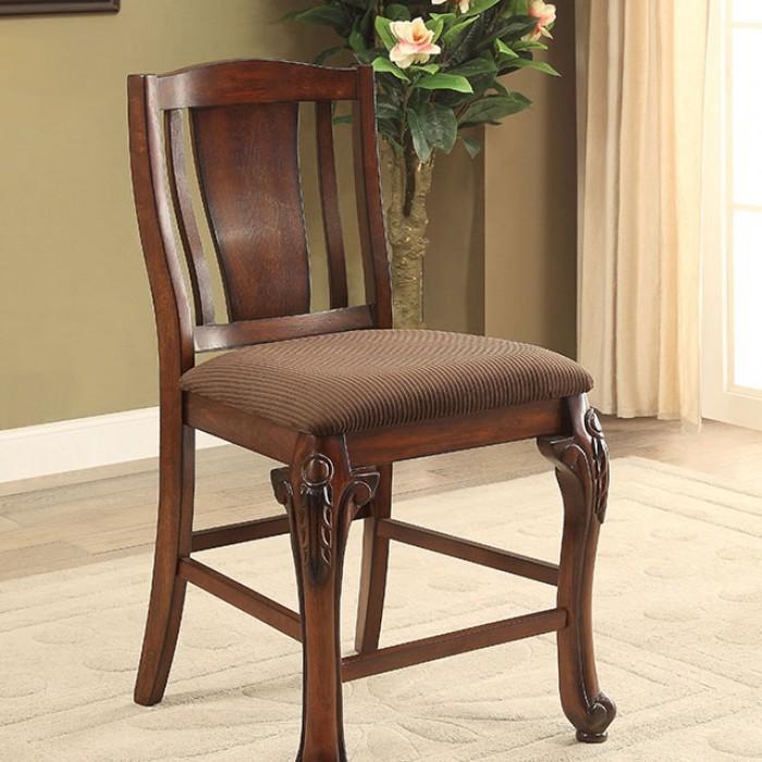 Traditional Counter Height Chair CM3873PC-2PK Johannesburg CM3873PC-2PK in Brown 