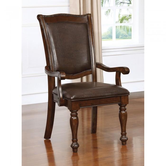

    
Traditional Brown Cherry & Espresso Leatherette Arn Chairs Set 2pcs Furniture of America CM3350AC-2PK Alpena

