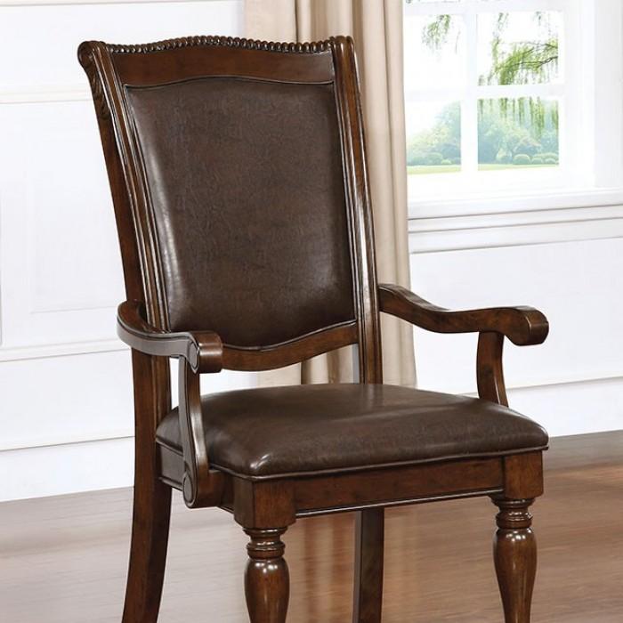 Transitional Dining Chair Set CM3350AC-2PK Alpena CM3350AC-2PK in Brown Leatherette