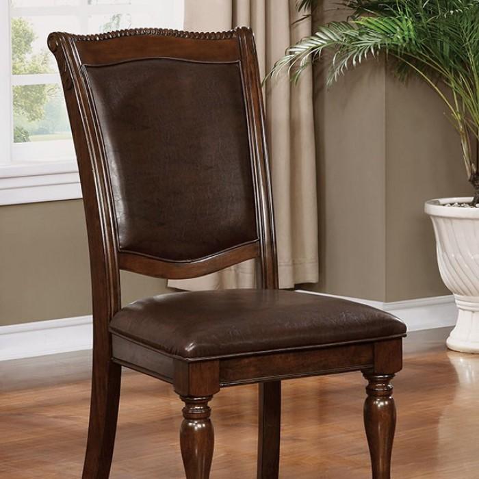 

    
Traditional Brown Cherry & Espresso Leatherette Side Chairs Set 2pcs Furniture of America CM3350SC-2PK Alpena
