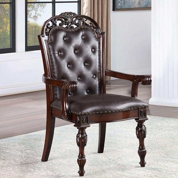 

    
Furniture of America Nouvelle Arm Chair Set 2PCS CM3256CH-AC-2PK Arm Chair Set Cherry/Espresso/Brown CM3256CH-AC-2PK
