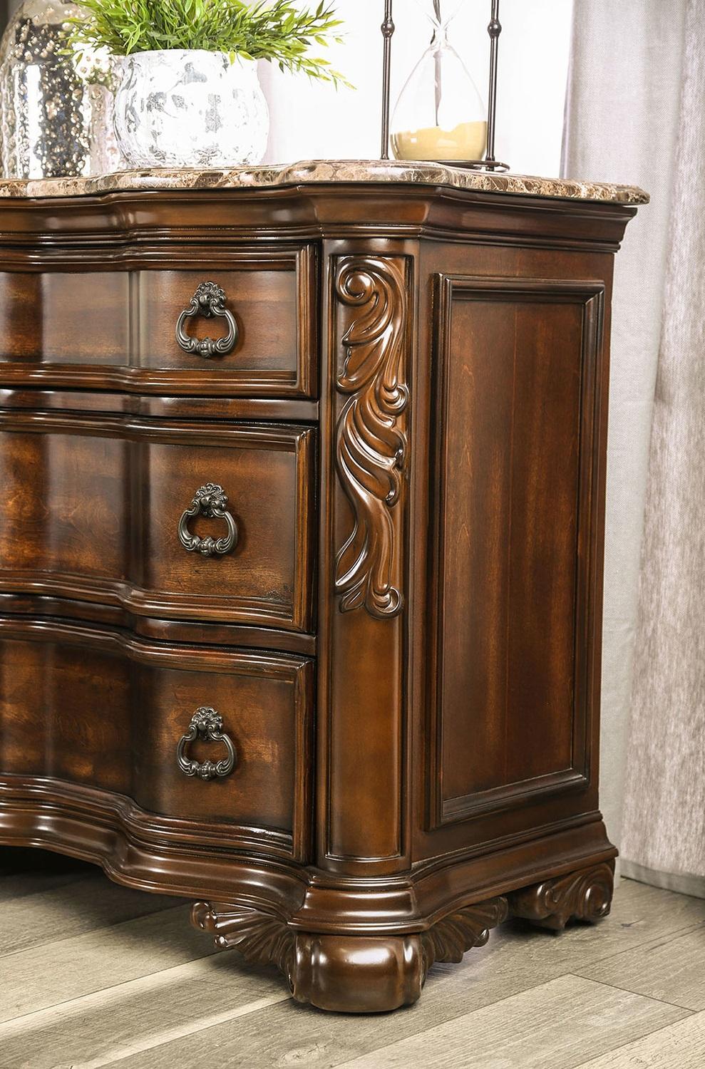 

    
 Shop  Traditional Brown Cherry Solid Wood CAL Bedroom Set 3pcs Furniture of America CM7859 Arcturus
