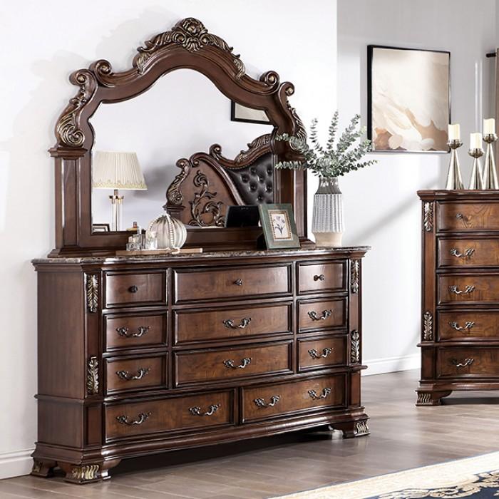 Traditional Dresser With Mirror Esparanza Dresser With Mirror CM7478CH-D-2PCS CM7478CH-D-2PCS in Cherry, Brown 