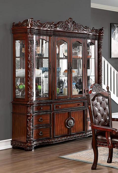 

    
Traditional Brown Cherry Solid Wood Hutch & Buffet Furniture of America CM3144HB Canyonville
