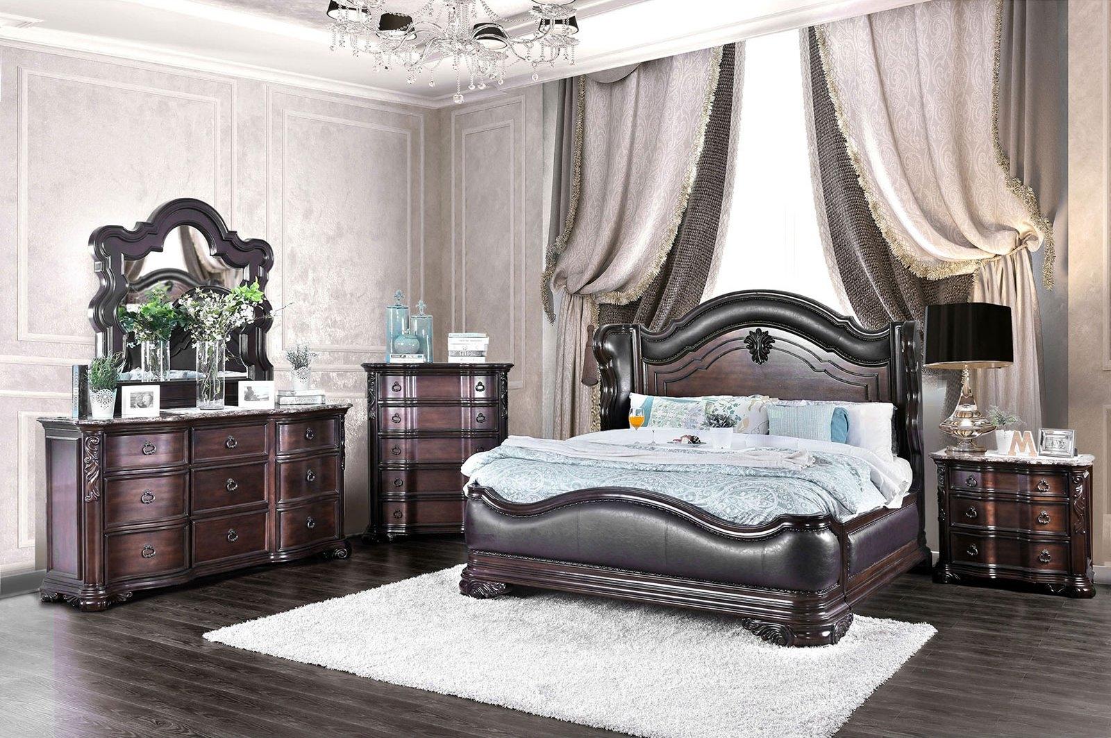 

    
CM7859-EK Traditional Brown Cherry Solid Wood King Bed Furniture of America CM7859 Arcturus
