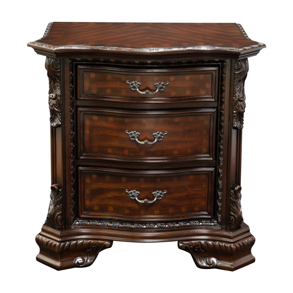 

    
Traditional Brown Cherry Solid Wood Nightstand Furniture of America CM7267N Monte Vista
