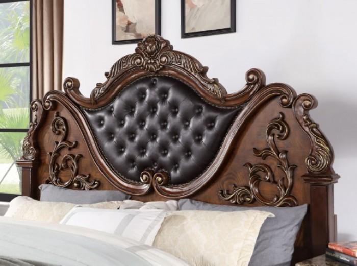 

    
Traditional Brown Cherry Solid Wood Queen Platform Bedroom Set 5PCS Furniture of America Esparanza CM7478CH-Q-5PCS

