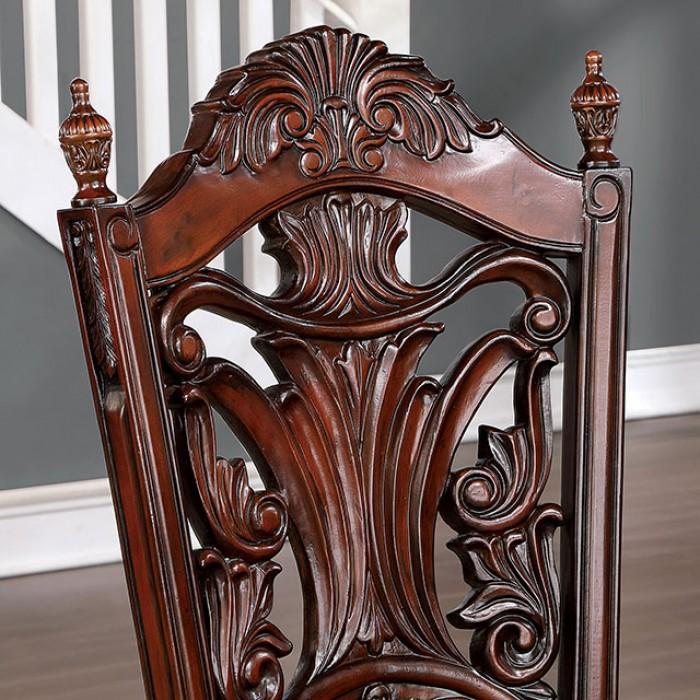 

    
Traditional Brown Cherry Solid Wood Side Chairs Set 2pcs Furniture of America CM3144SC Canyonville

