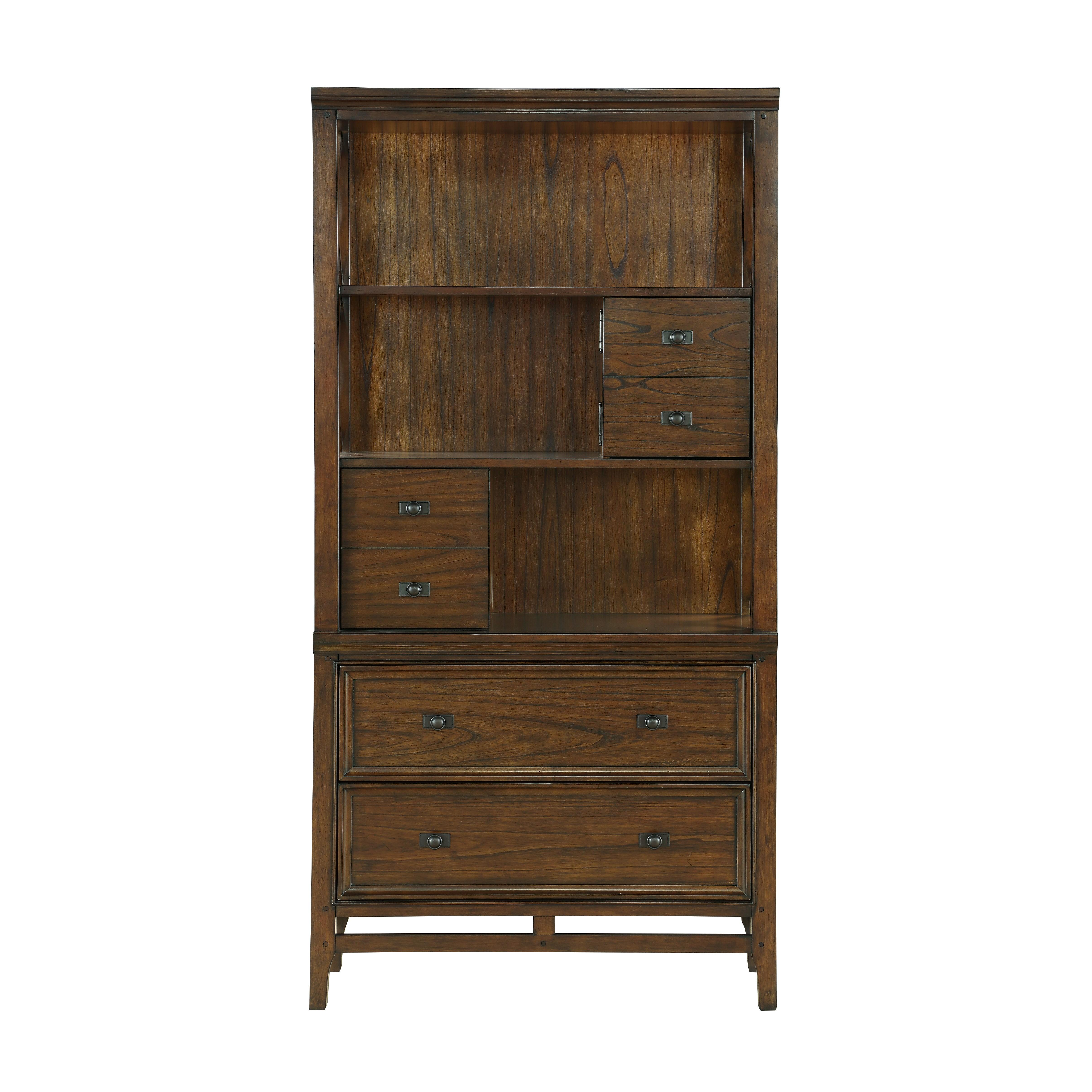 

    
Traditional Brown Cherry Wood Bookcase Homelegance 1649-18 Frazier Park
