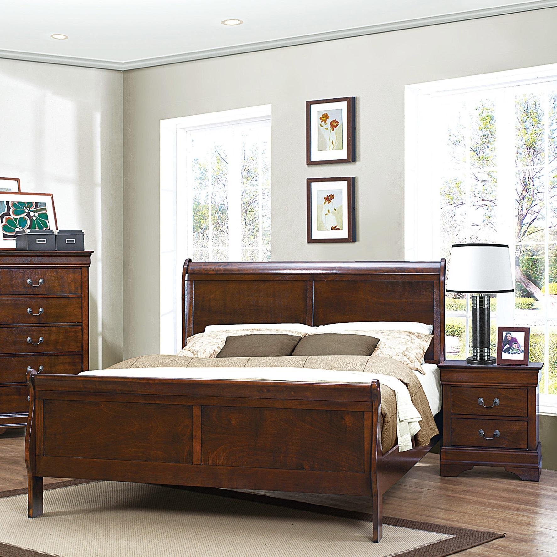 

    
Traditional Brown Cherry Wood CAL Bedroom Set 3pcs Homelegance 2147K-1CK* Mayville
