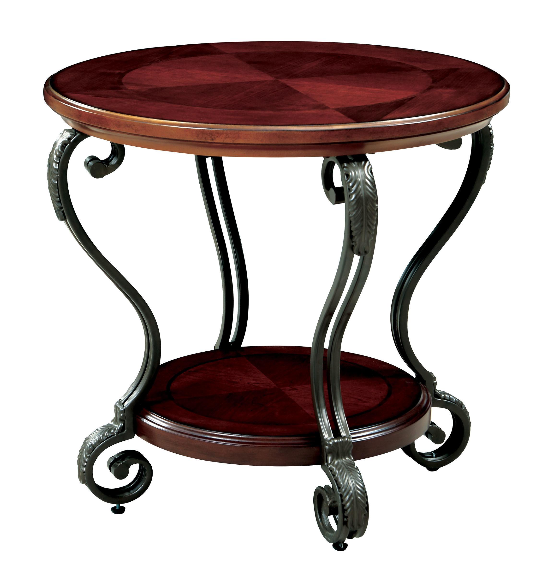 

    
Furniture of America CM4326-3PC May Coffee Table End Table Side Table Cherry CM4326-3PC
