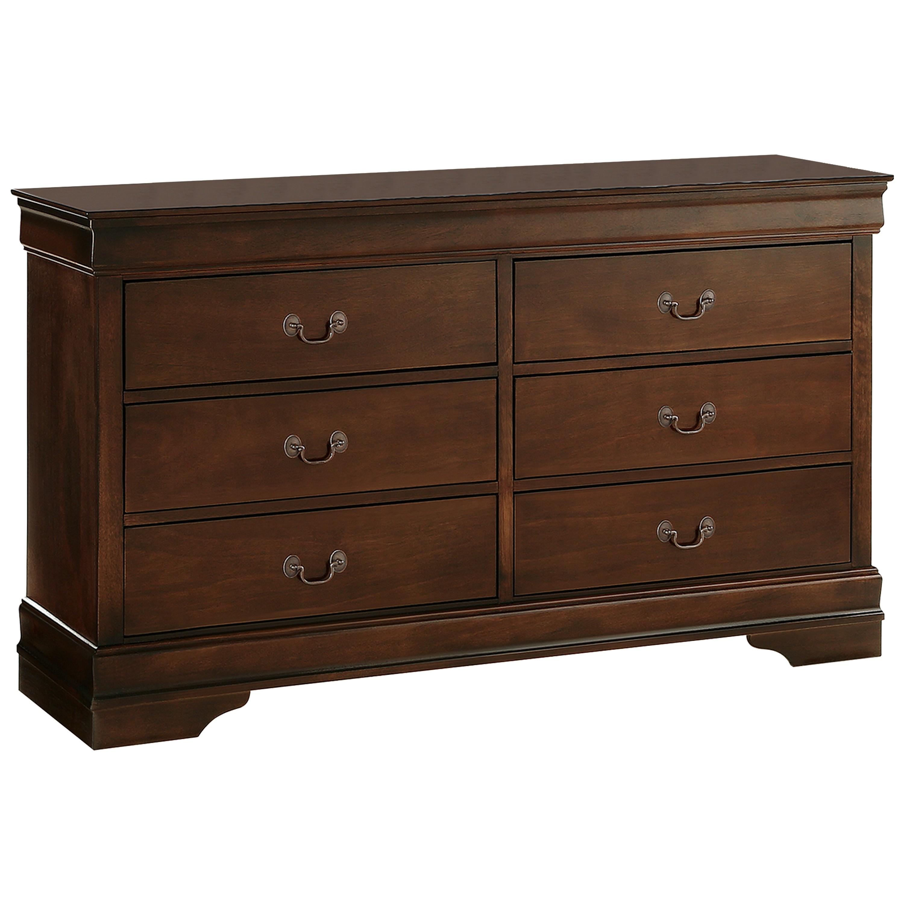 

    
Traditional Brown Cherry Wood Dresser w/Mirror Homelegance 2147-5*6 Mayville
