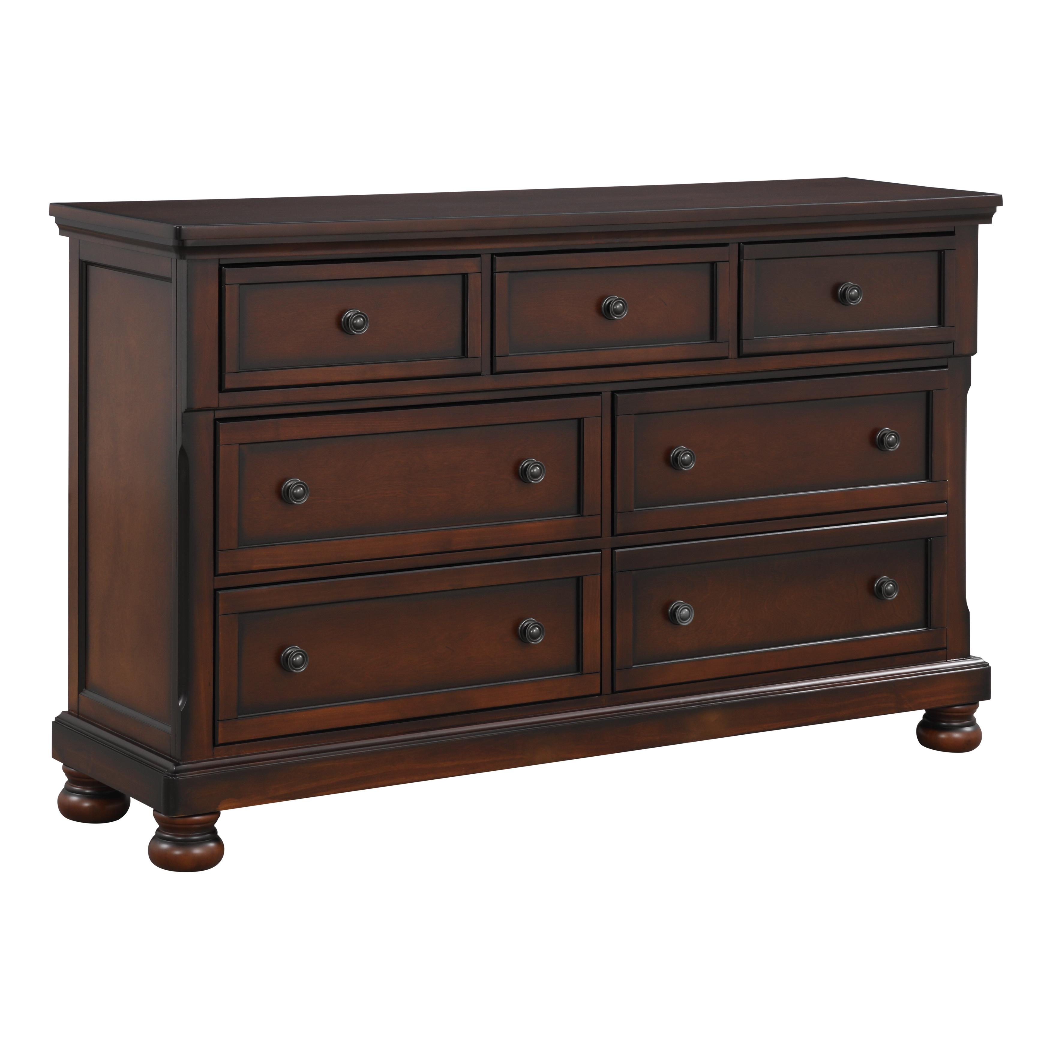 

    
Traditional Brown Cherry Wood Dresser w/Mirror Homelegance 2159-5*6 Cumberland
