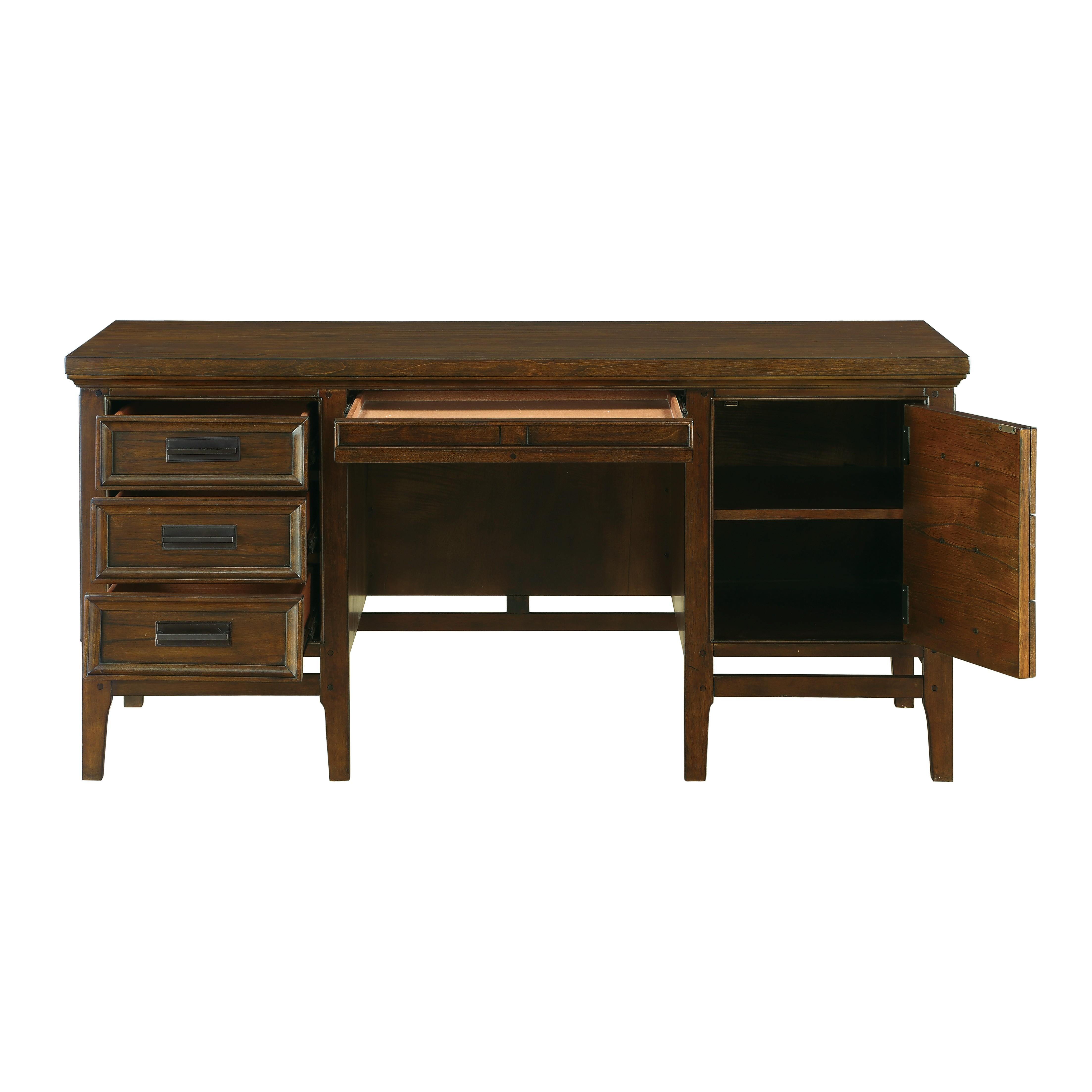 

    
Traditional Brown Cherry Wood Executive Desk Homelegance 1649-17 Frazier Park
