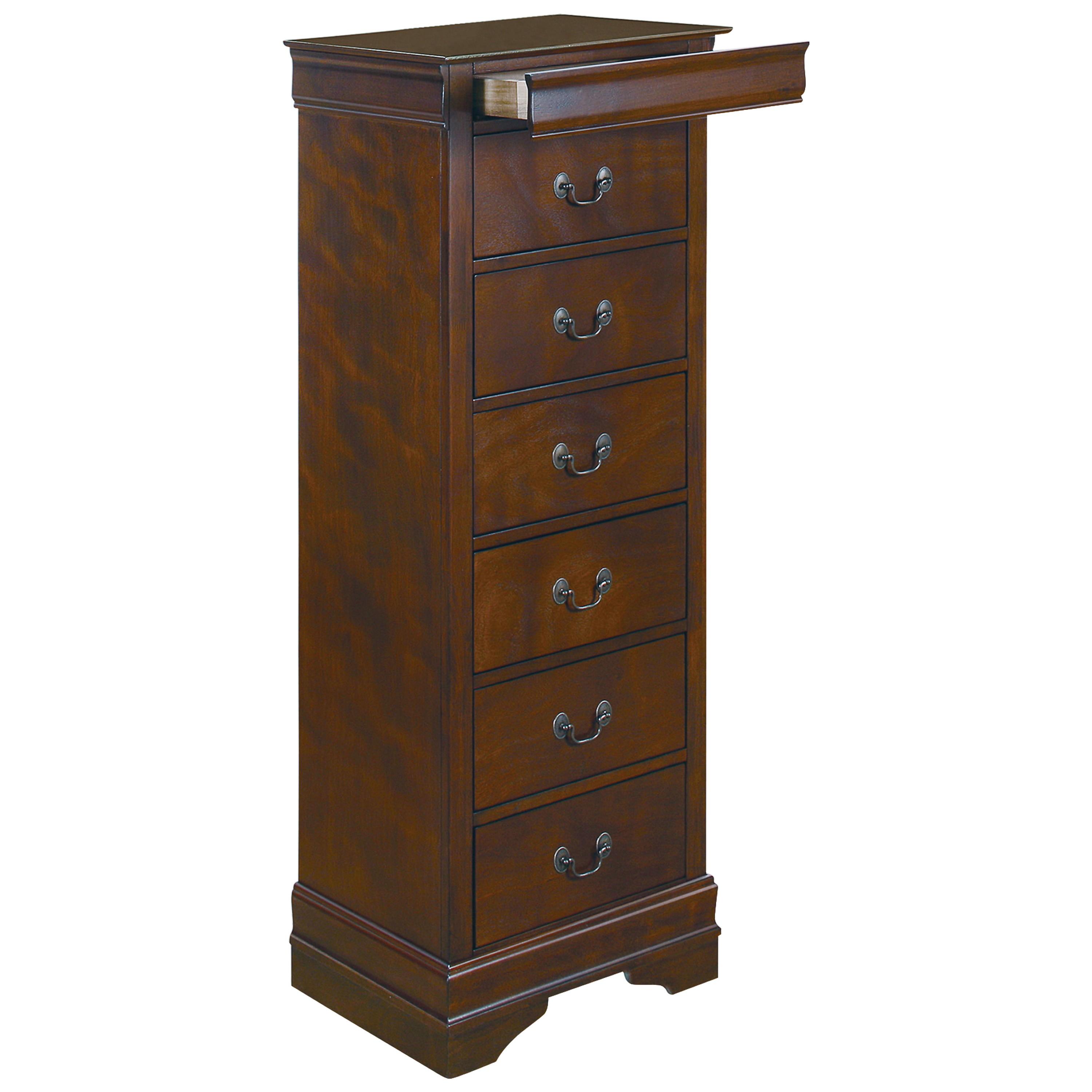 

    
Traditional Brown Cherry Wood Lingerie Chest Homelegance 2147-12 Mayville
