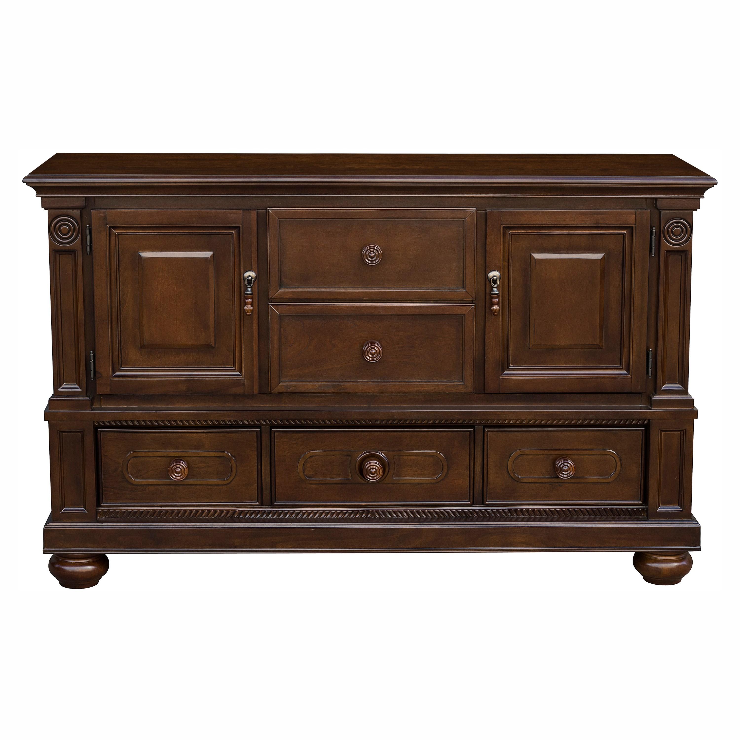 

    
Traditional Brown Cherry Wood Buffet Homelegance Lordsburg Collection 5473-55-B
