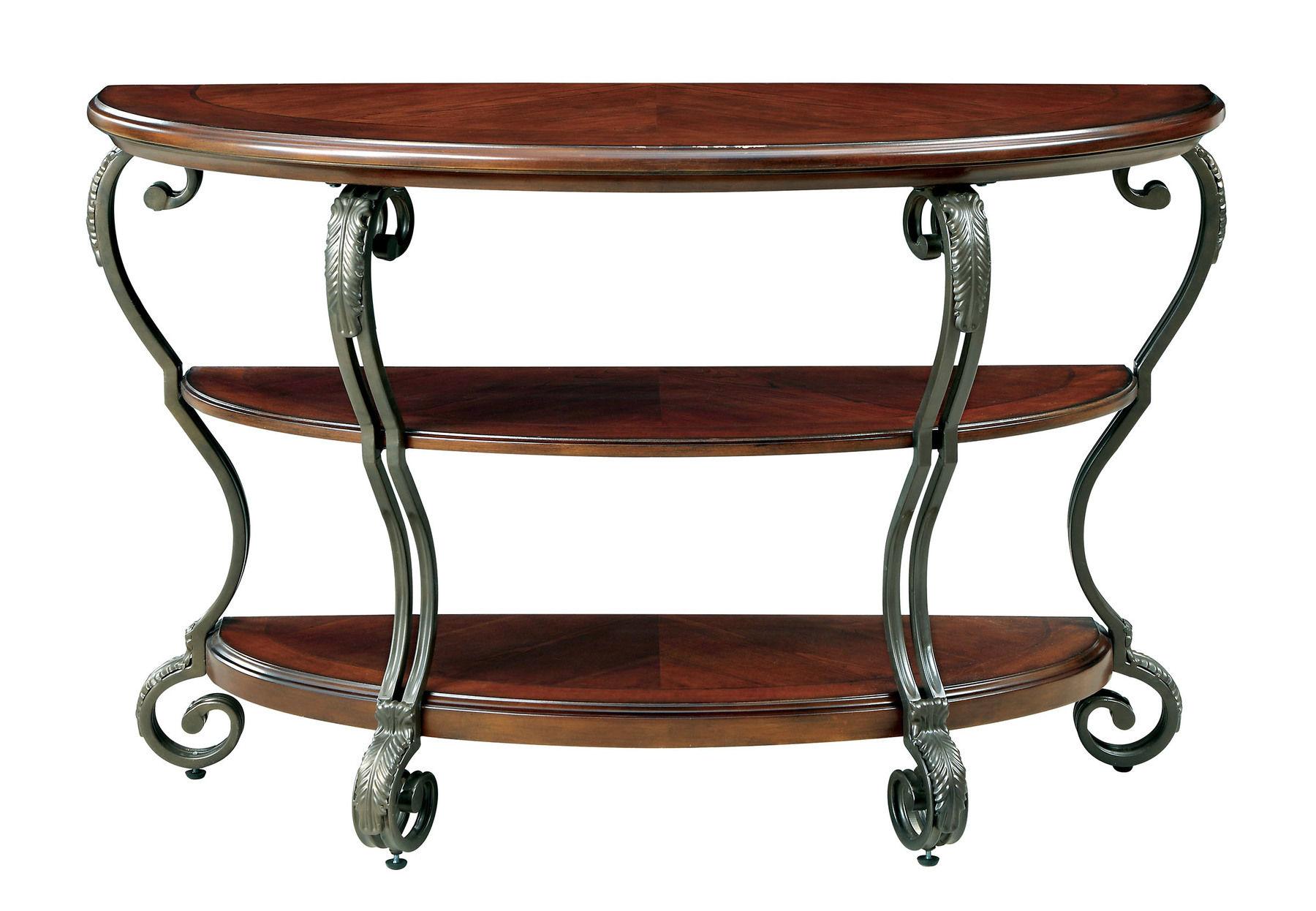 

    
Traditional Brown Cherry Wood Sofa Table Furniture of America CM4326S May
