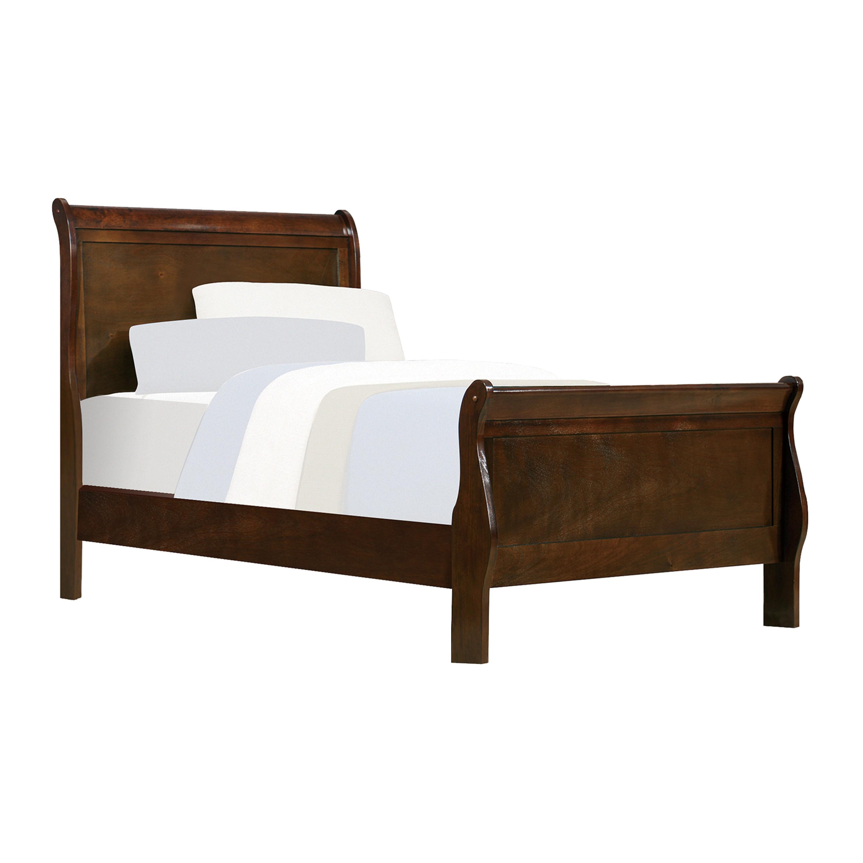 

    
Traditional Brown Cherry Wood Twin Bedroom Set 3pcs Homelegance 2147T-1EK* Mayville
