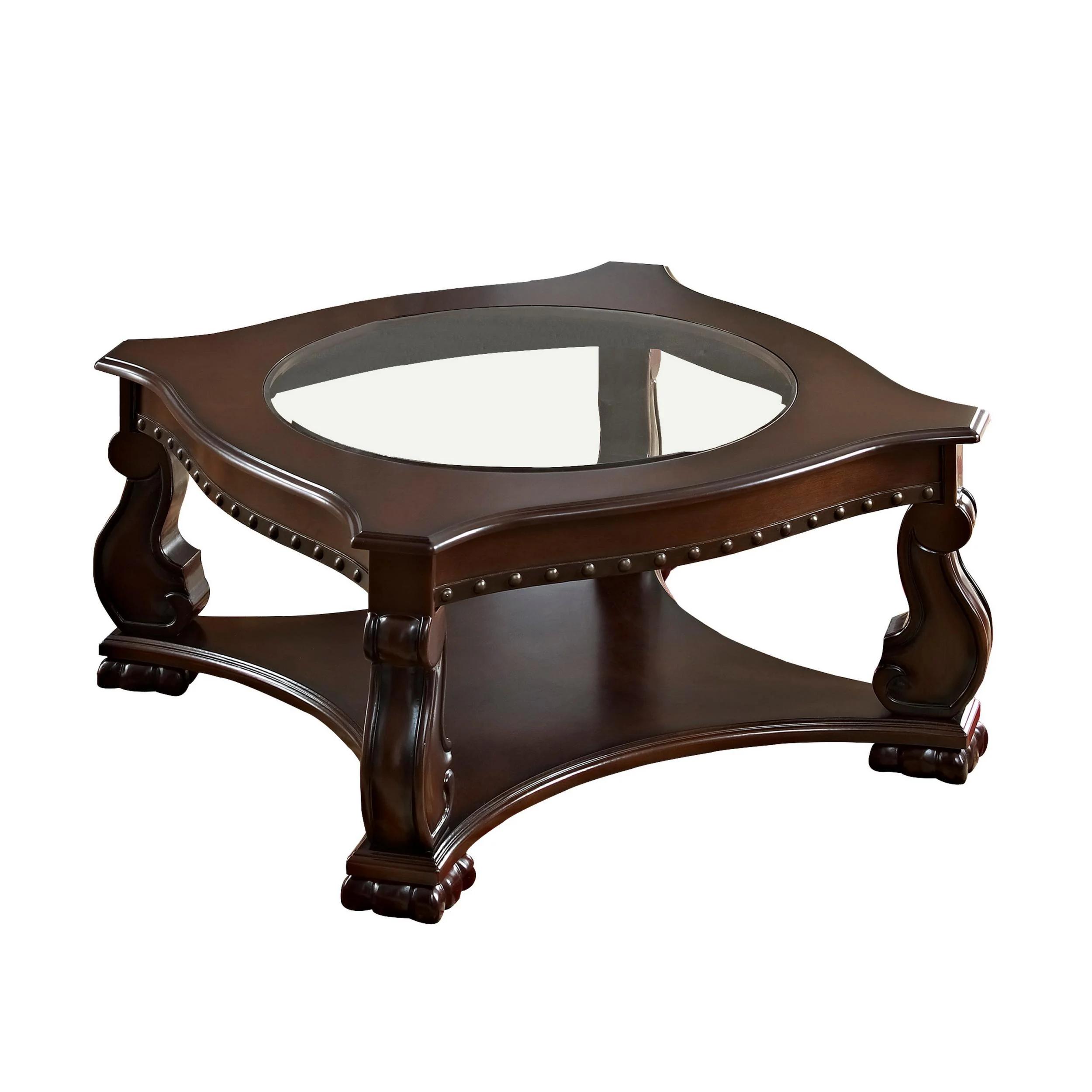 

    
Traditional Brown Coffee Table + 2 End Tables by Crown Mark Madison 4320-04-3pcs
