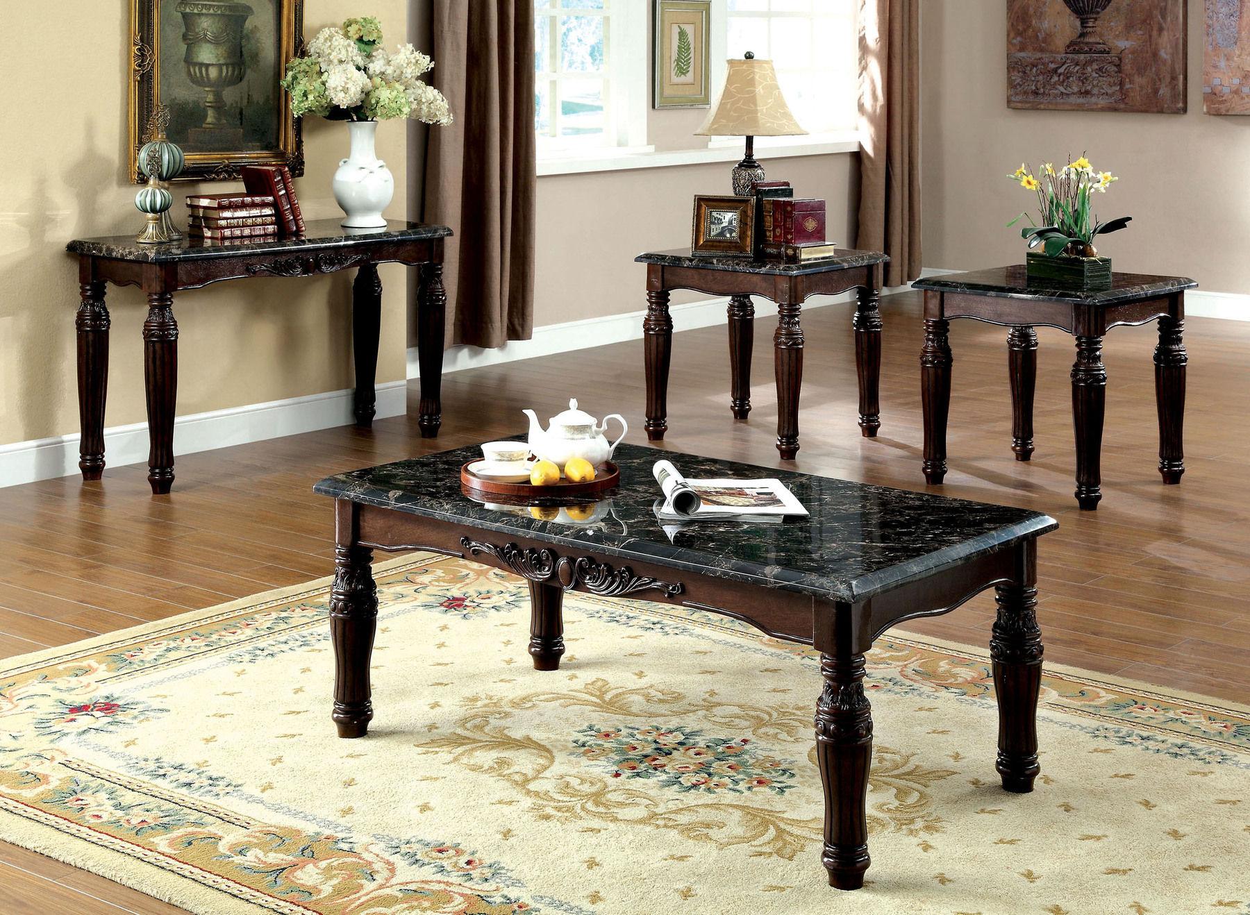 

    
Traditional Brown & Espresso Living Room Set 5pcs Furniture of America Elpis & Brampton
