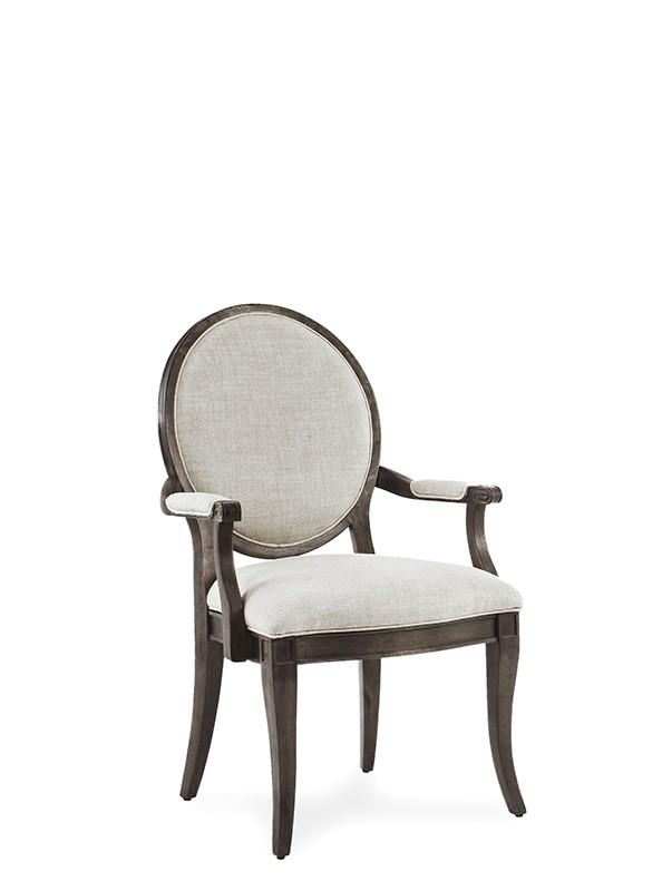 

    
Traditional Oval Back Fabric Arm Chair 2 pcs St. Germain A.R.T.
