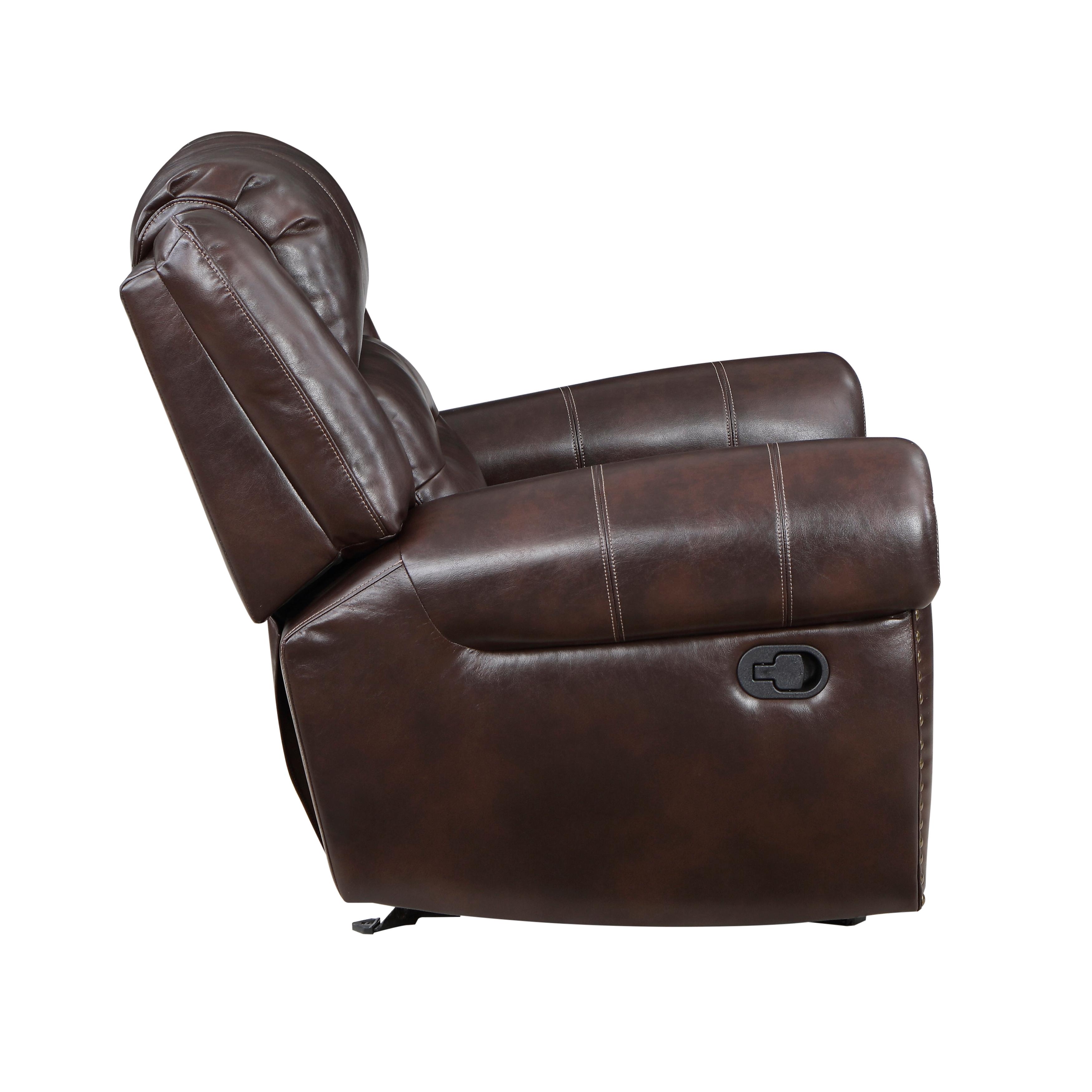 

                    
Homelegance 9668NBR-1 Center Hill Reclining Chair Brown Faux Leather Purchase 
