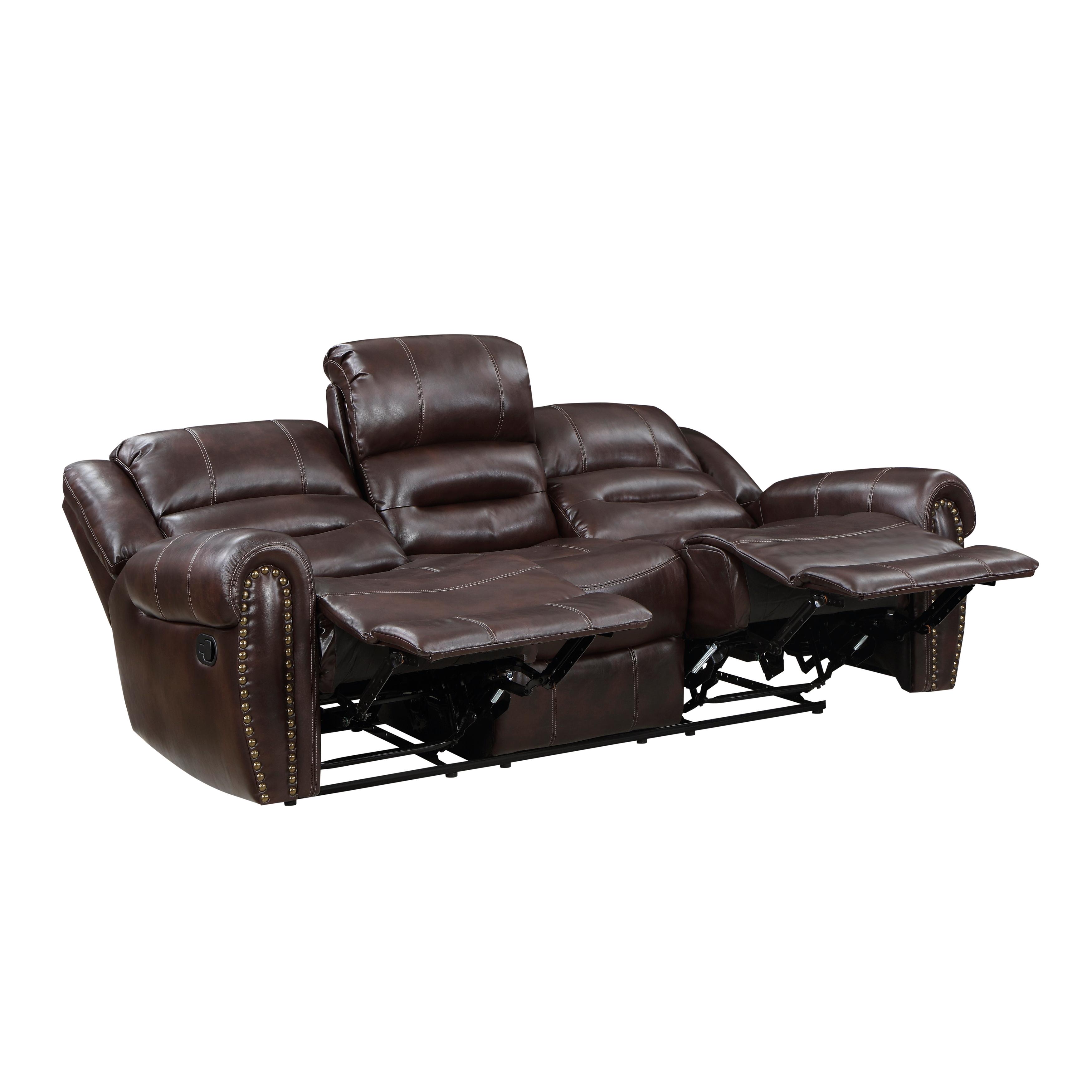 

                    
Homelegance 9668NBR-2PC Center Hill Reclining Set Brown Faux Leather Purchase 
