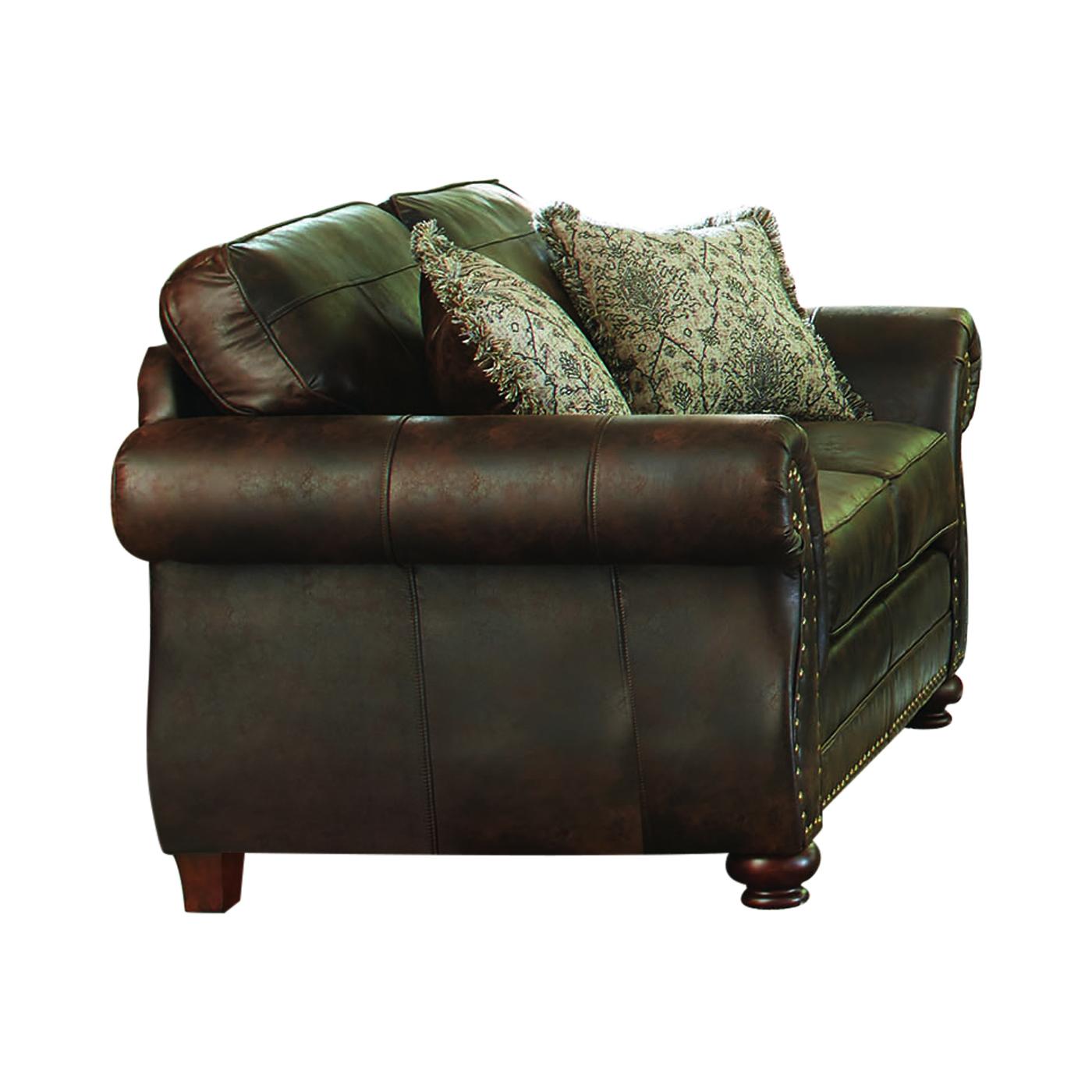 

    
Traditional Brown Leather Upholstery Sofa Graceville by Coaster

