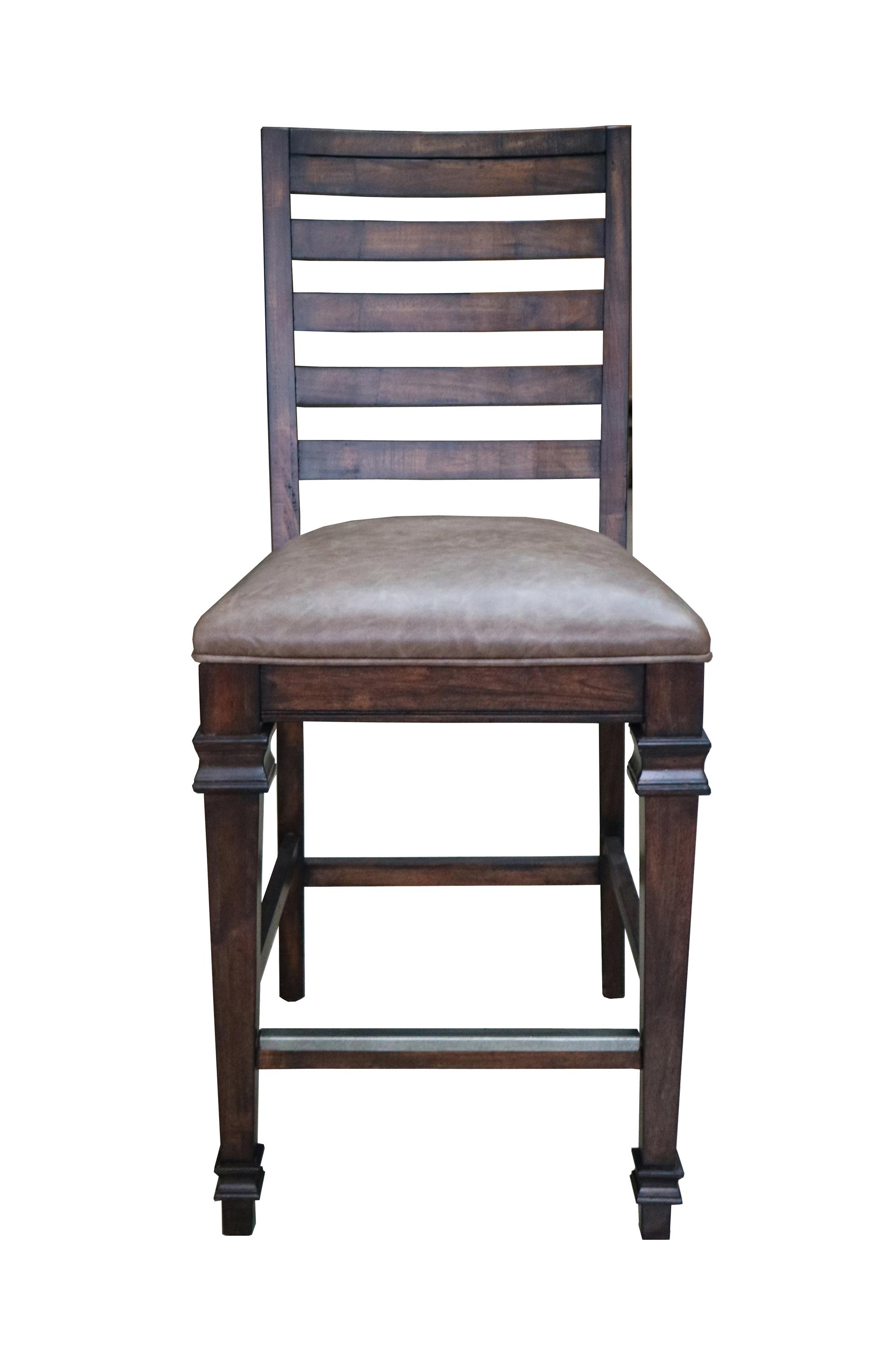 Traditional Counter Height Chairs Set 192749 Delphine 192749 in Brown Leatherette