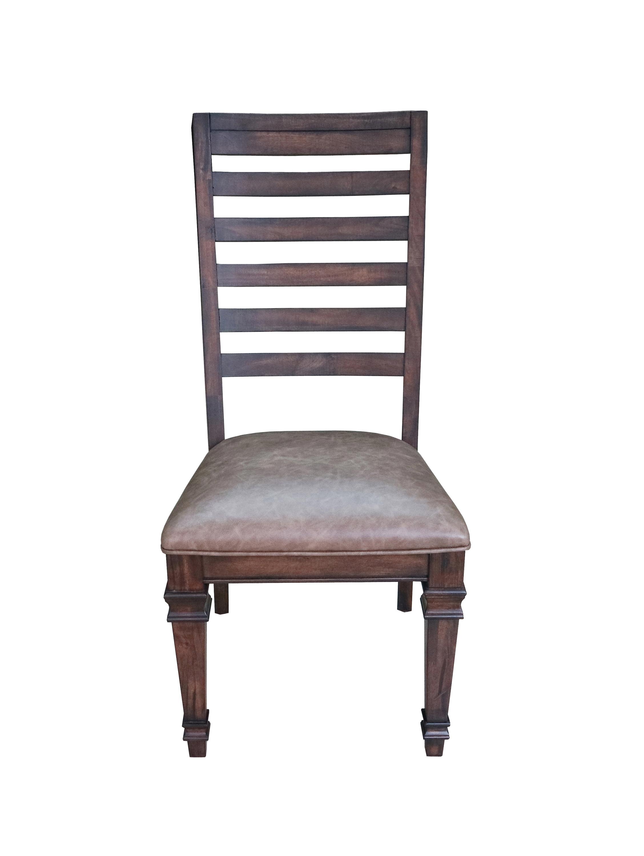 Traditional Side Chair Set 192742 Delphine 192742 in Brown Leatherette