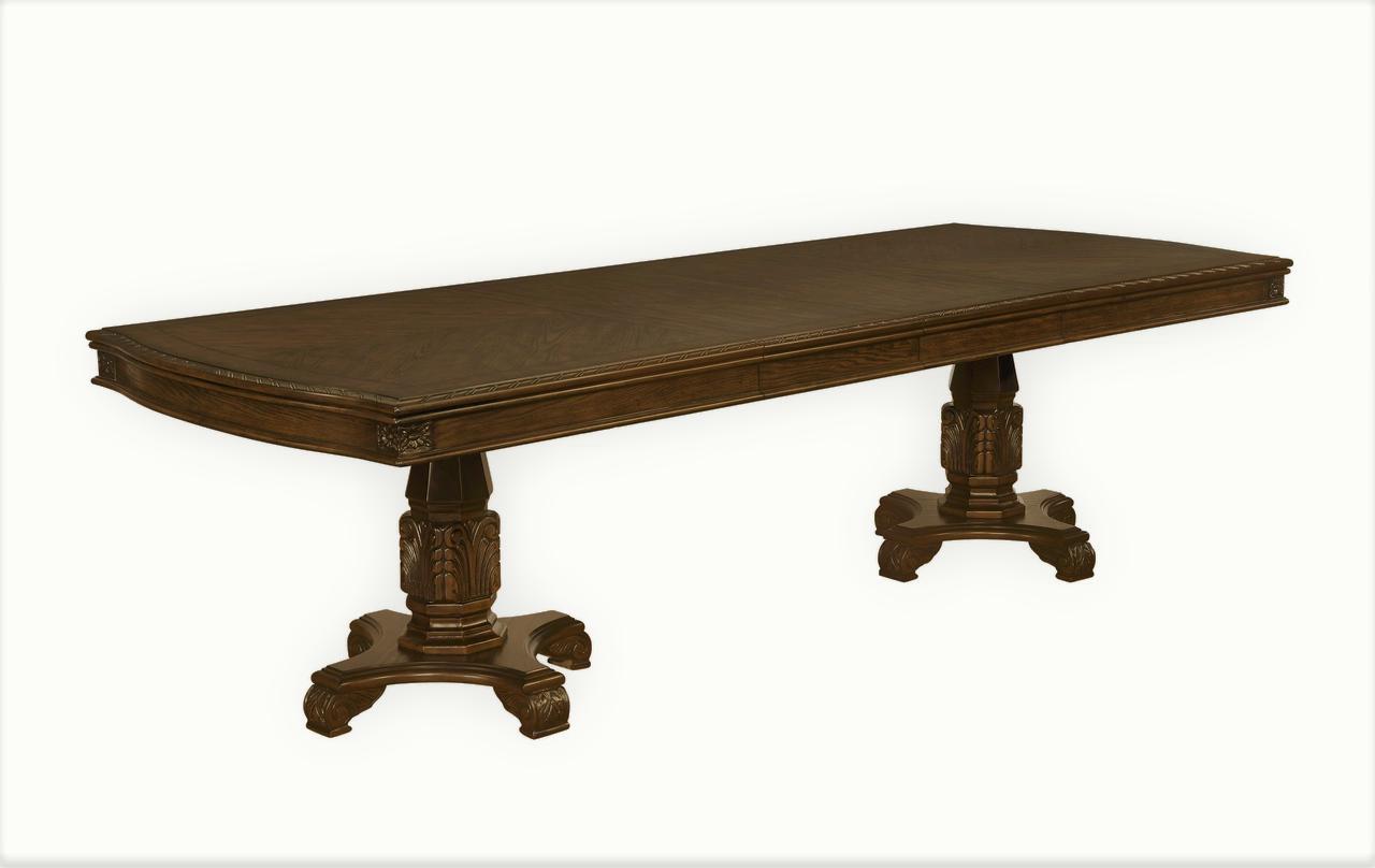 

    
Traditional Brown Oak Dining Table by Crown Mark Neo Renaissance 2400
