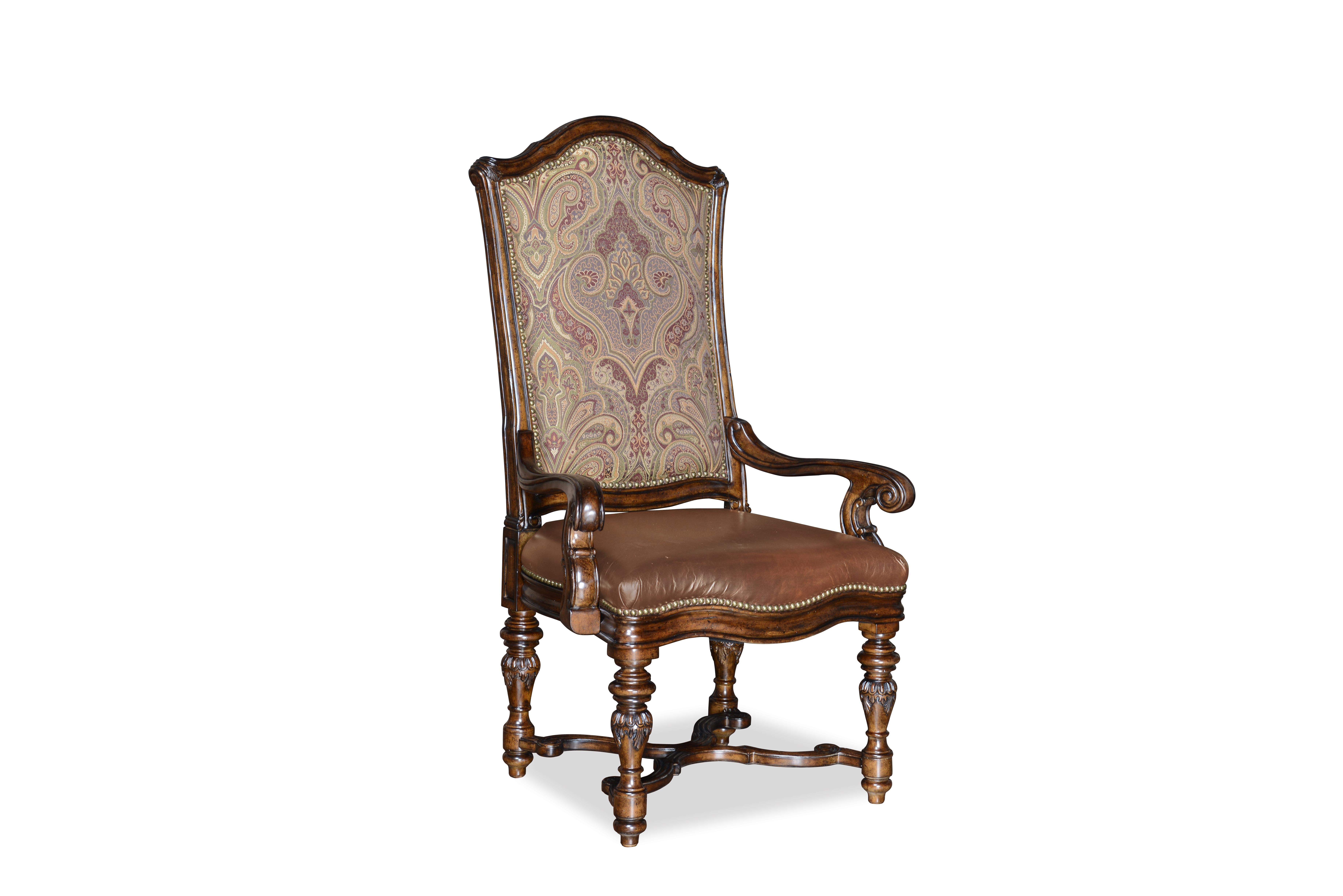 

    
Traditional Dark Oak Dining Arm Chair Set by A.R.T. Furniture Valencia
